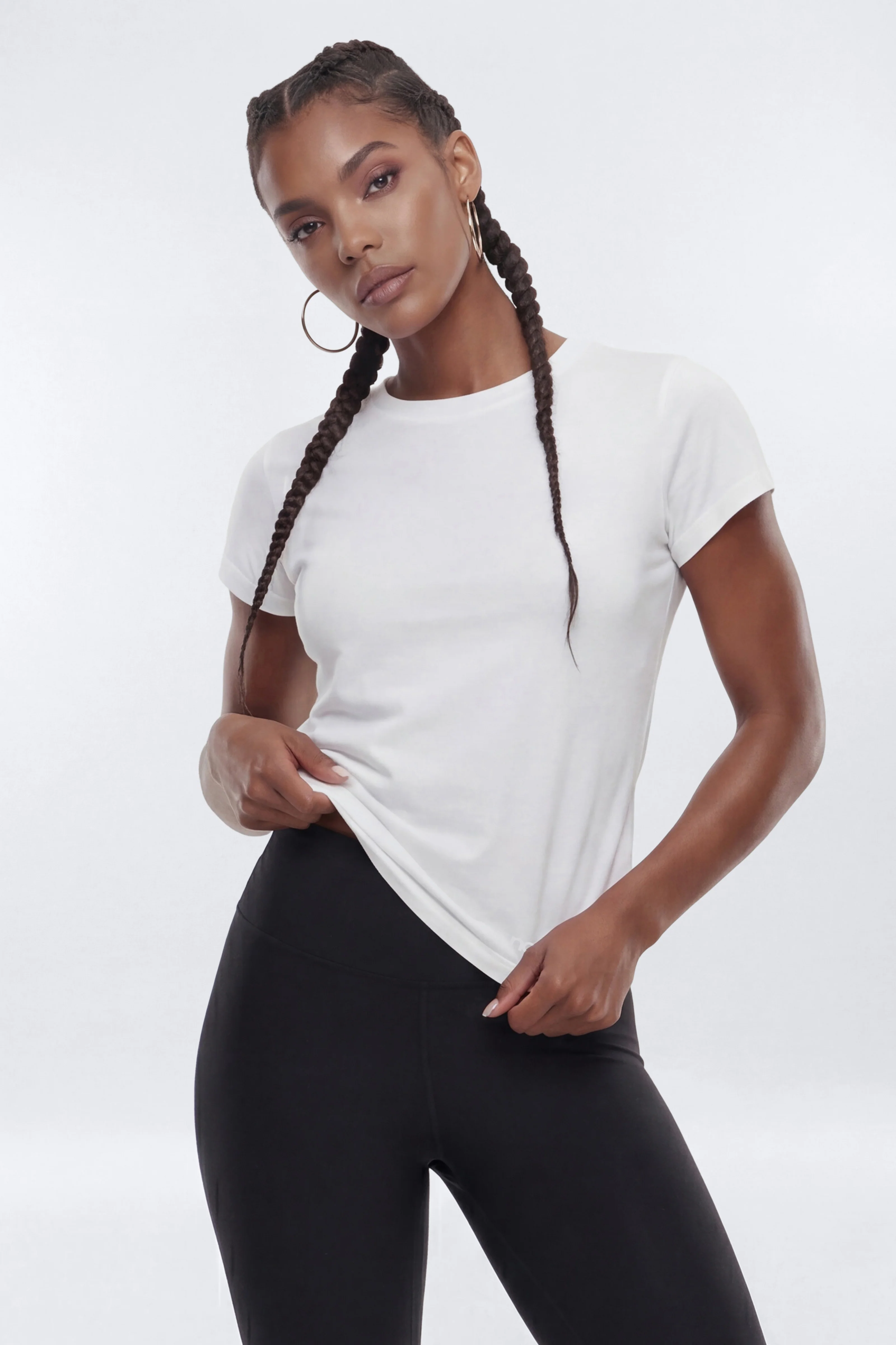 Cotton Jersey Short Sleeve T Shirt - Bright White