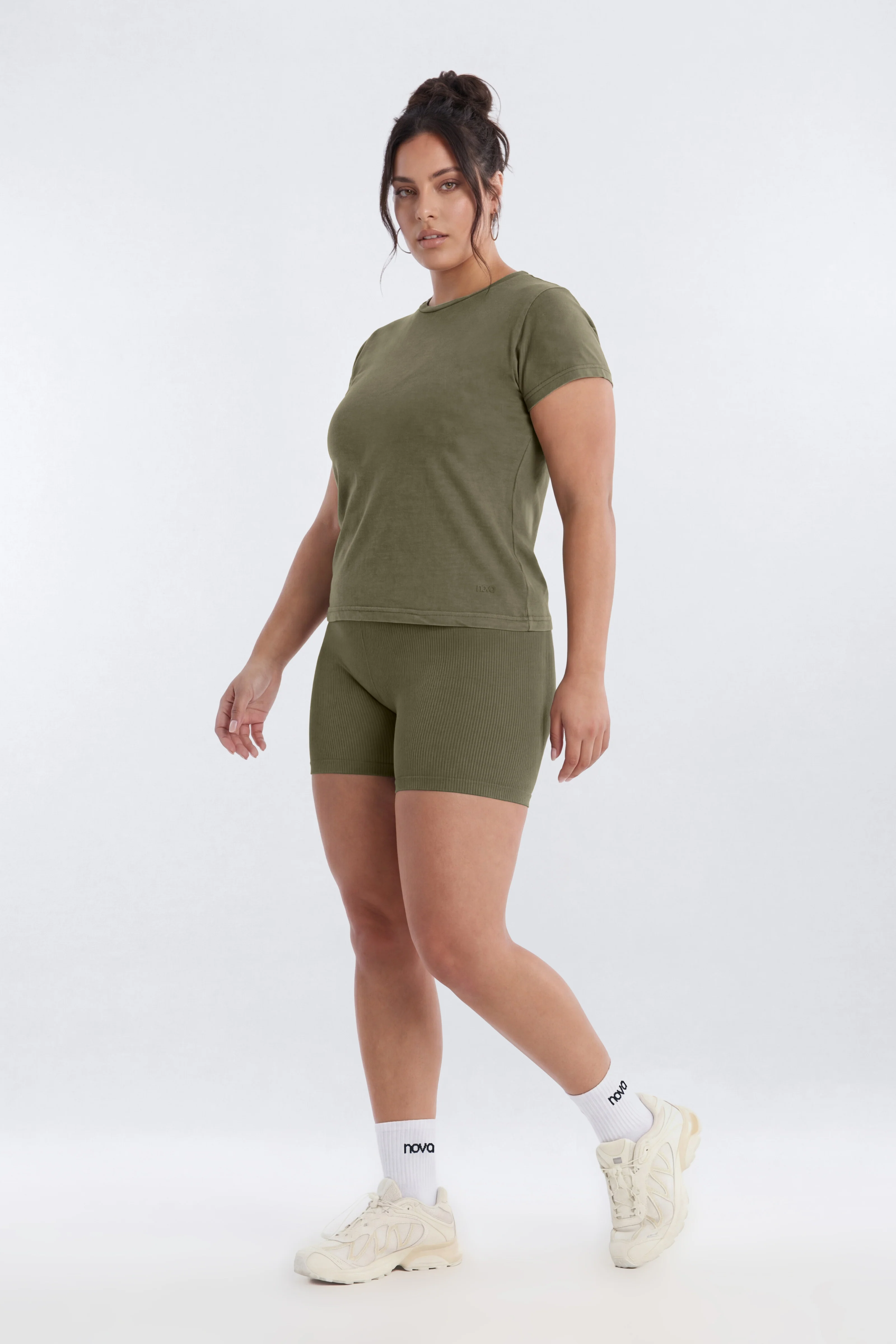 Cotton Jersey Short Sleeve T Shirt - Moss - Image 7