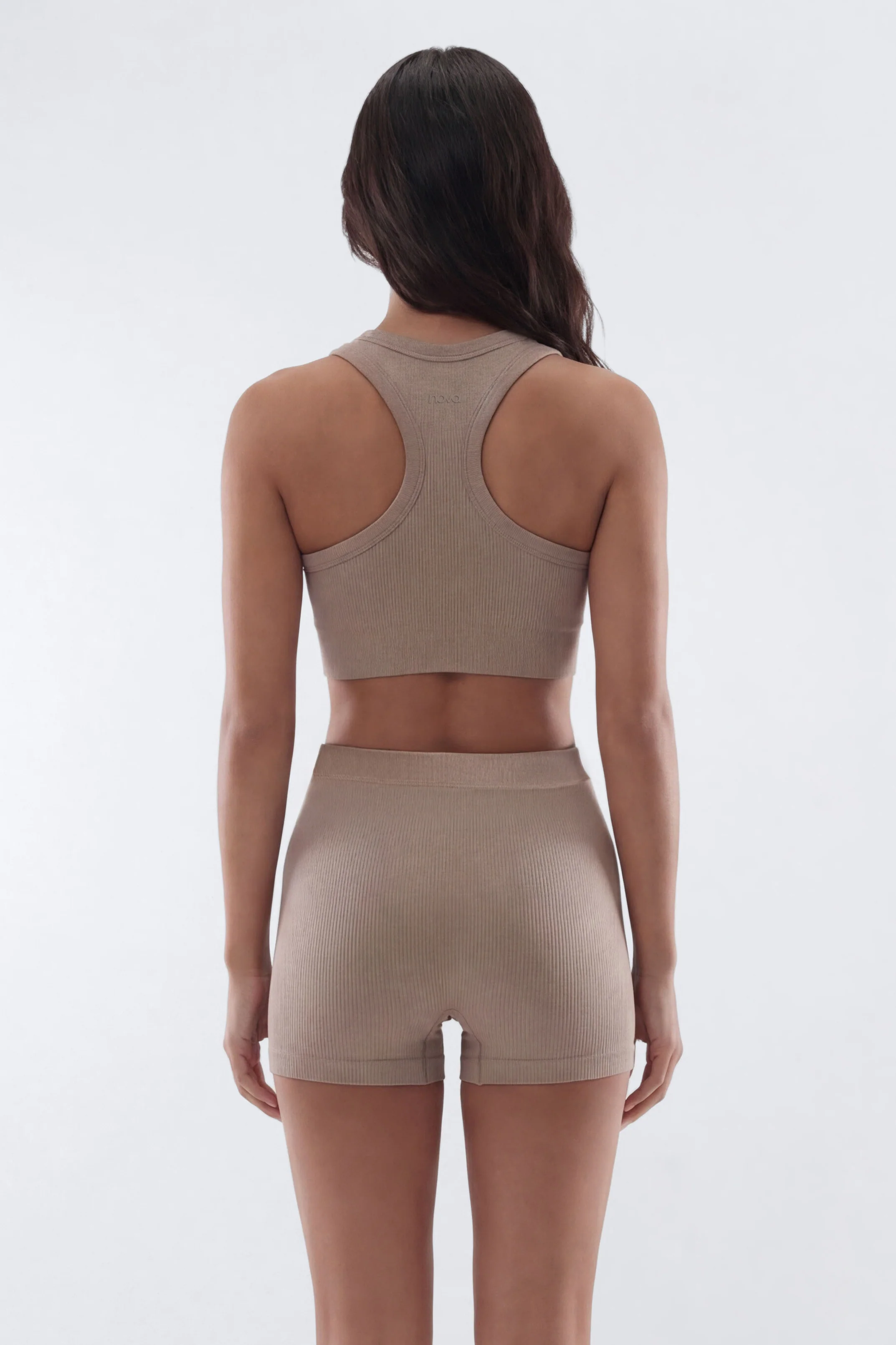 CottonFlex™ Sports Bra Top - Taupe - Image 3