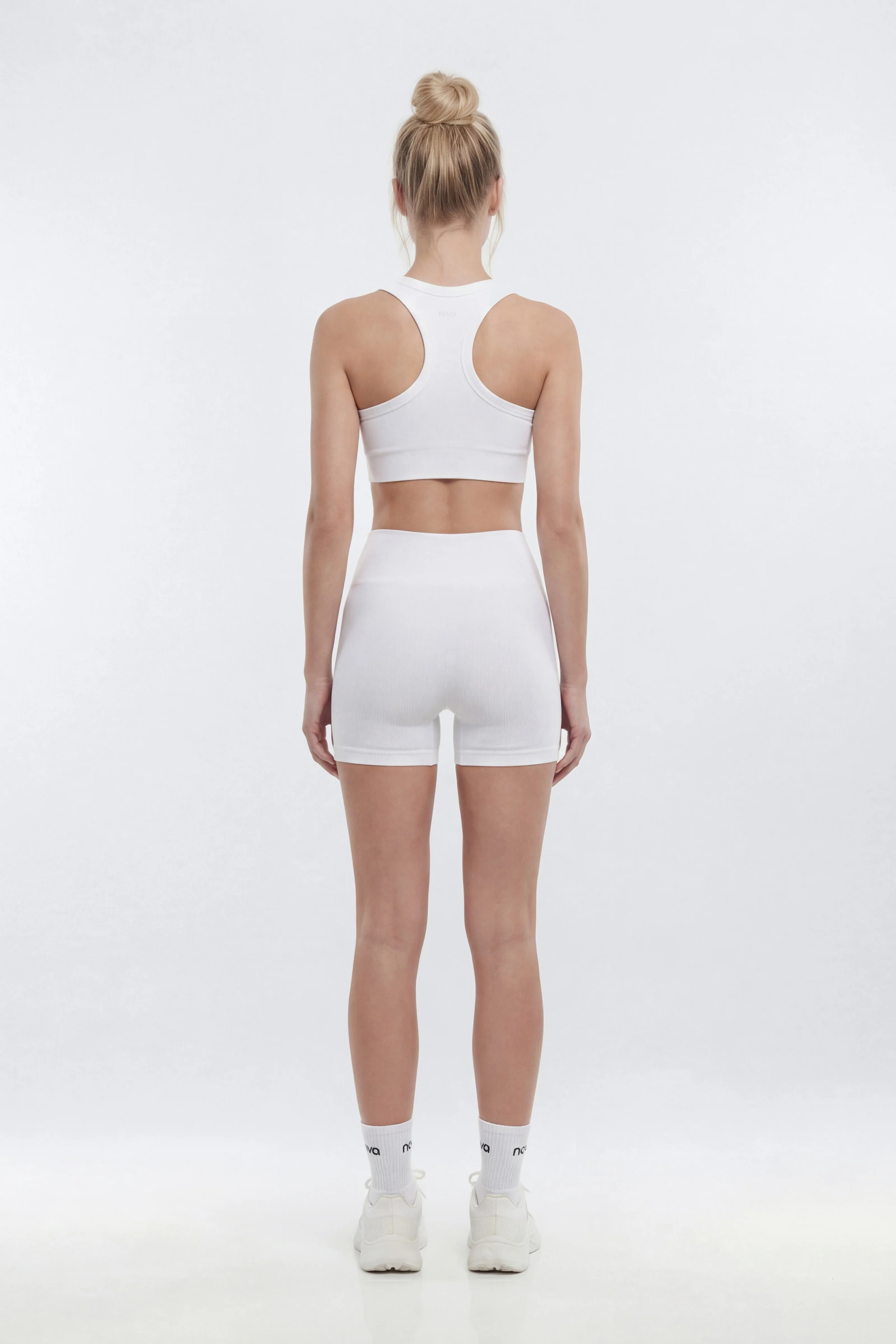 CottonFlex™ Sports Bra Top - White - Image 4