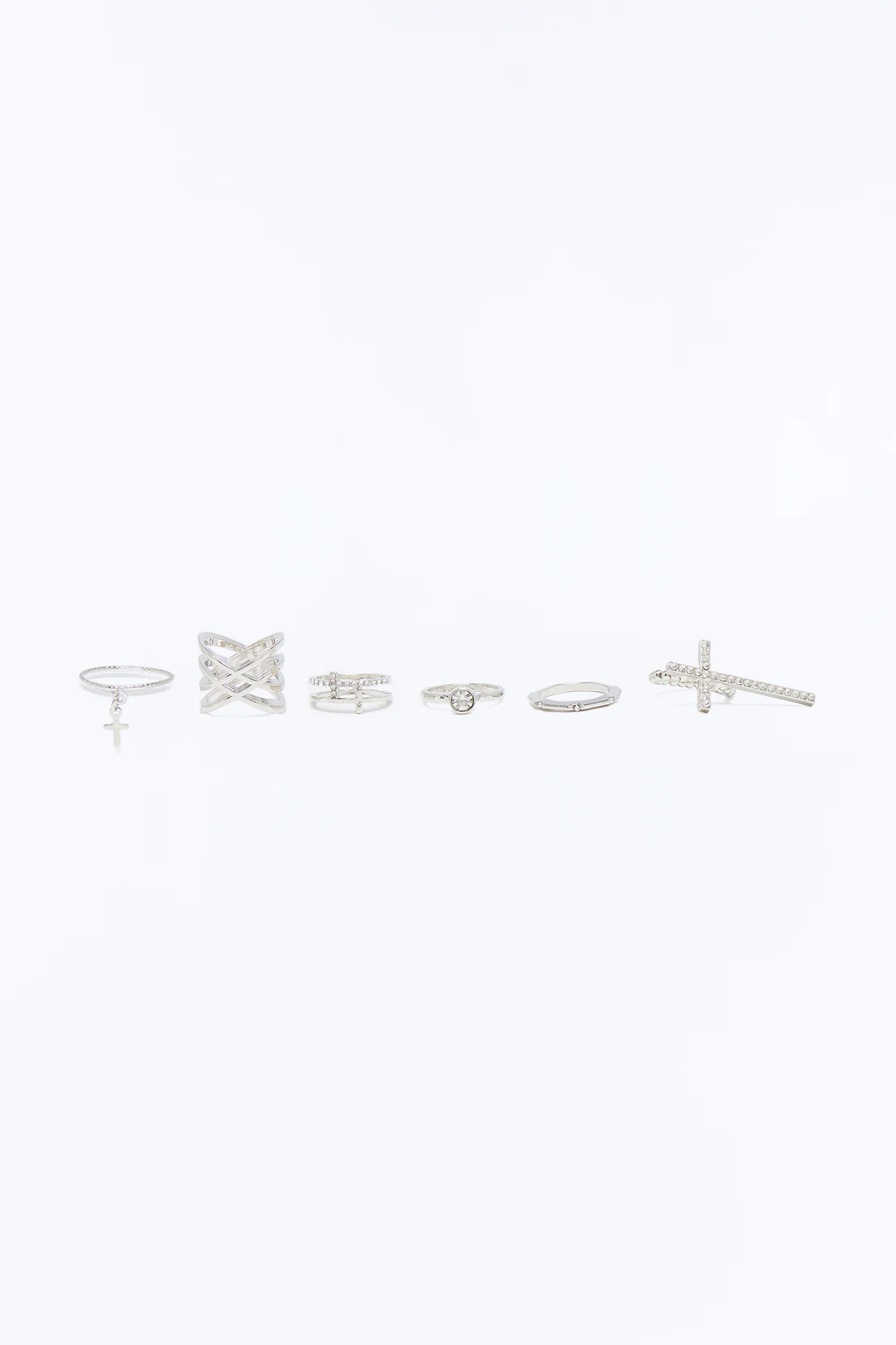 Count Your Blessings 6 Piece Ring Set - Silver