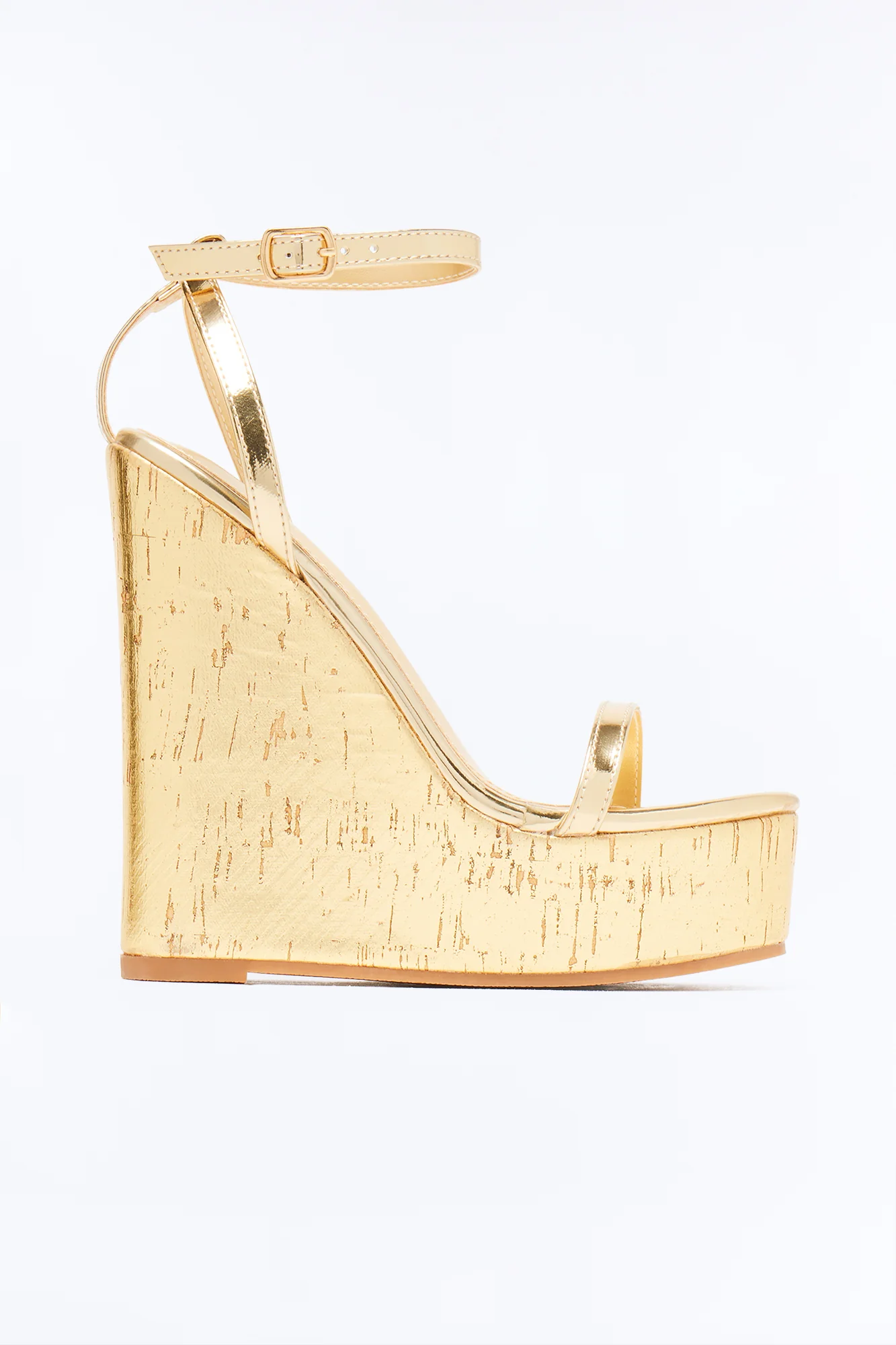 Courtney Metallic Platform Wedges - Gold