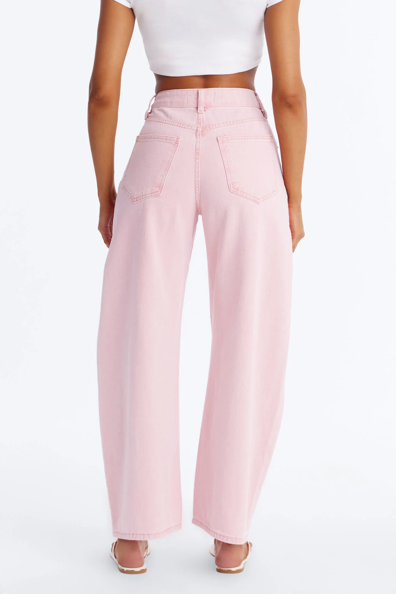 Coven Mineral Wash Barrel Leg Pant - Pink - Image 4