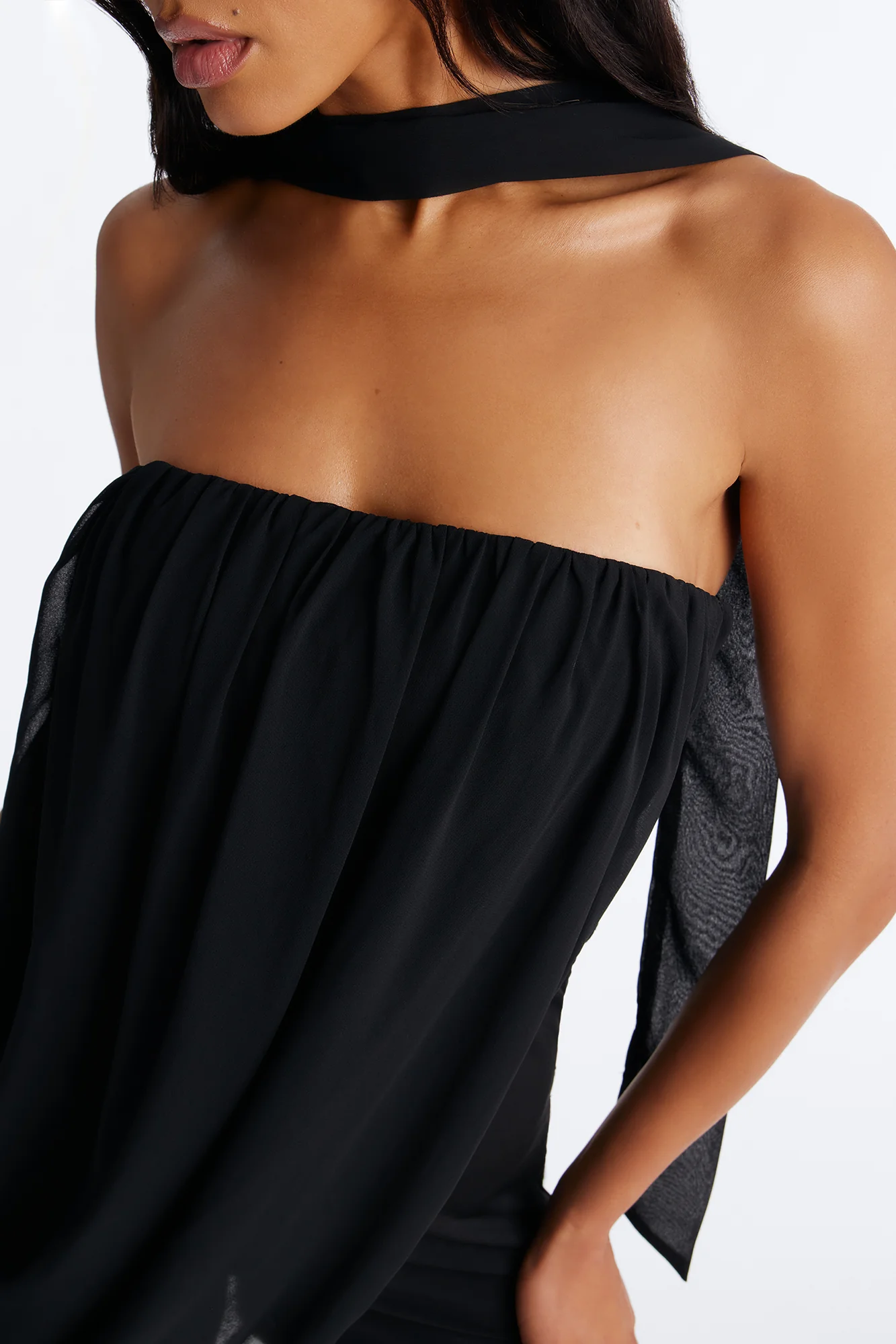Cramen Scarf Capri Jumpsuit - Black - Image 3