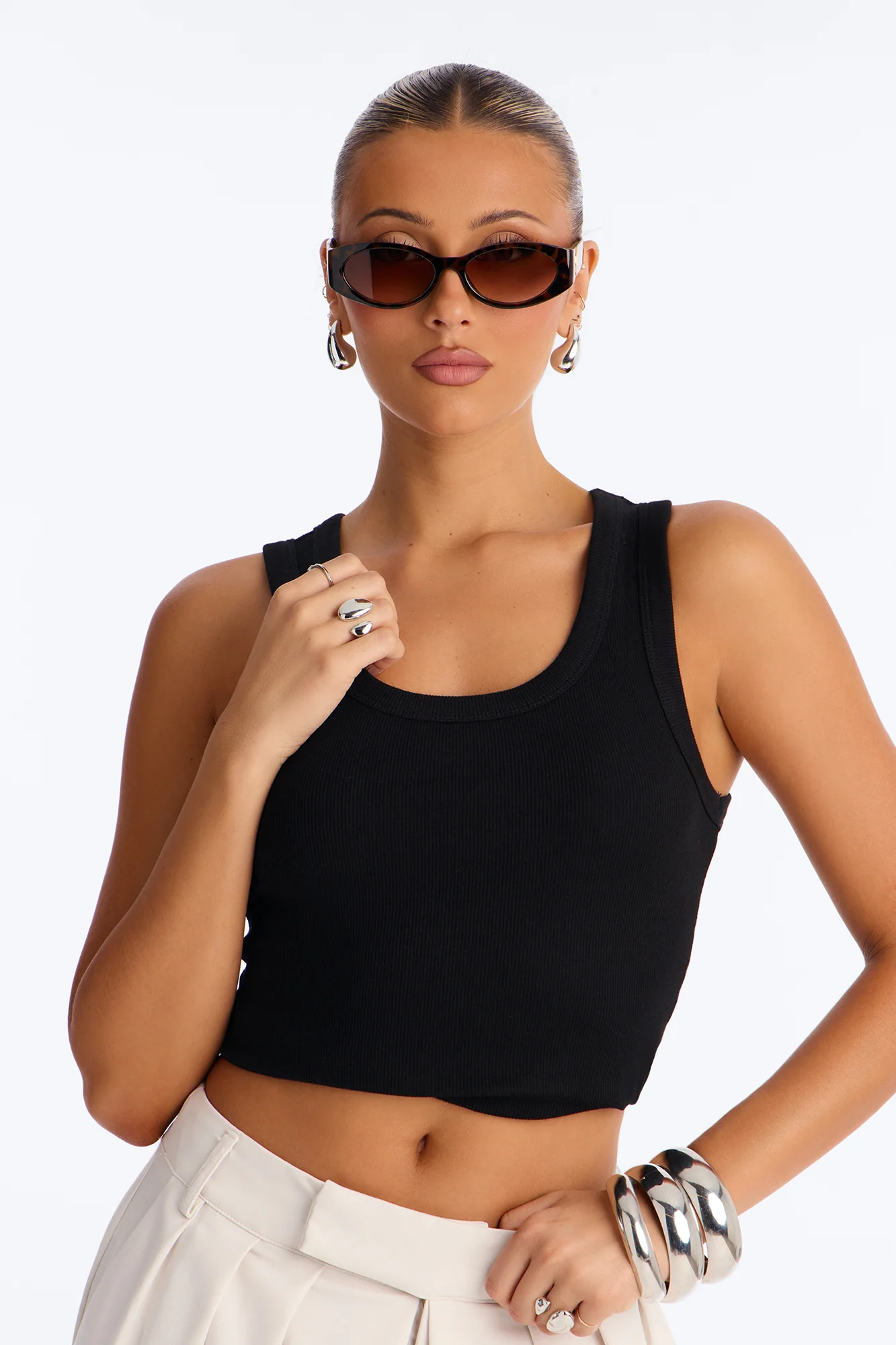 Crescent Moon Glow Sunglasses - Tortoise - Image 2
