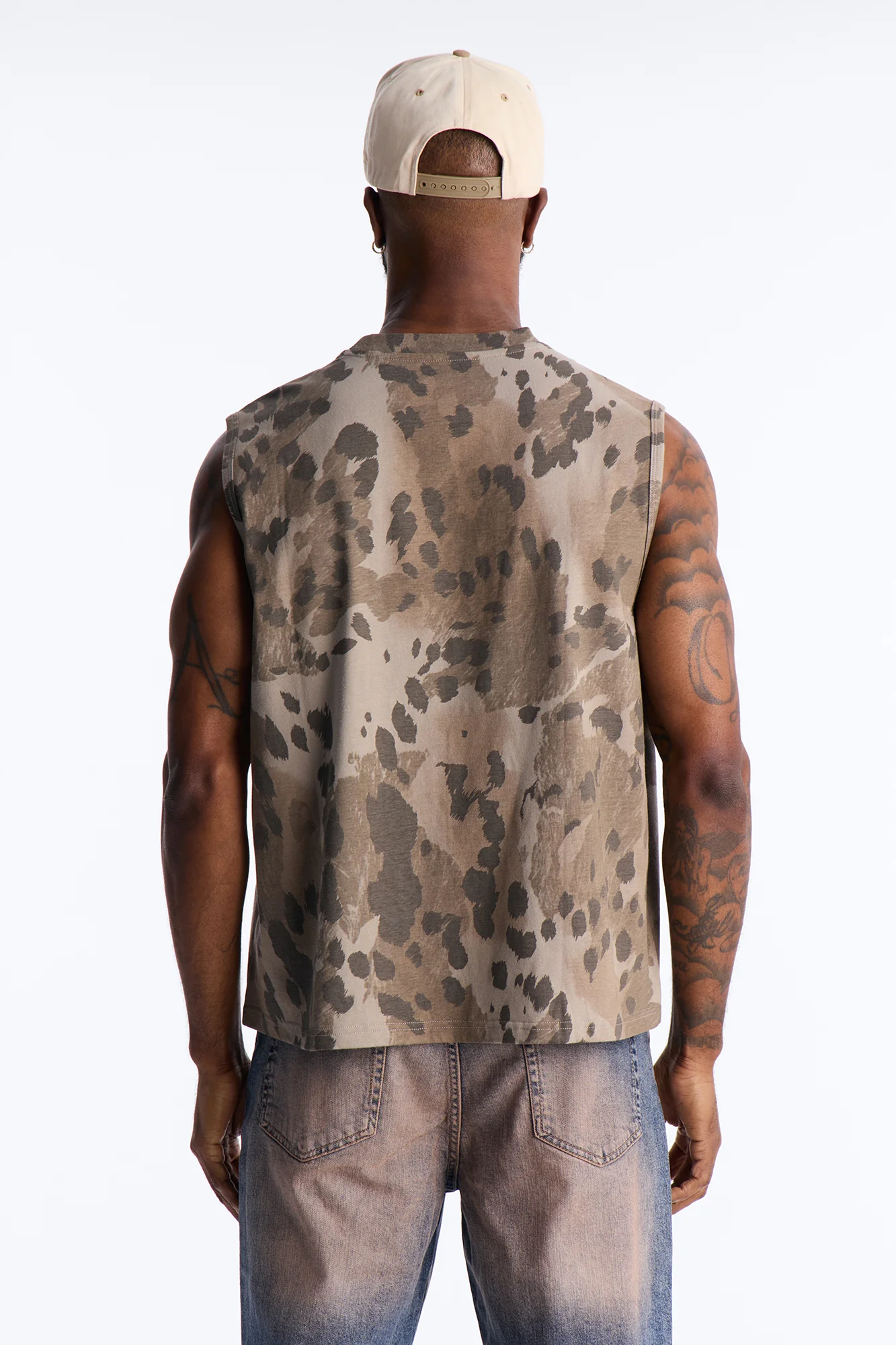 Cropped Muscle Tee - Grey - Image 4