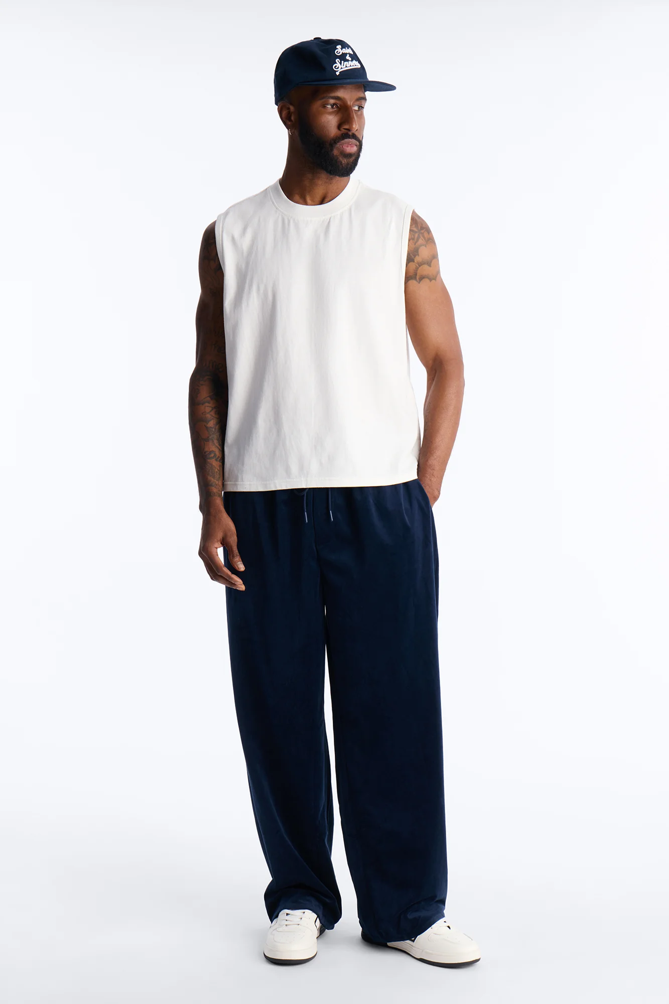 Cropped Muscle Tee - White - Image 2