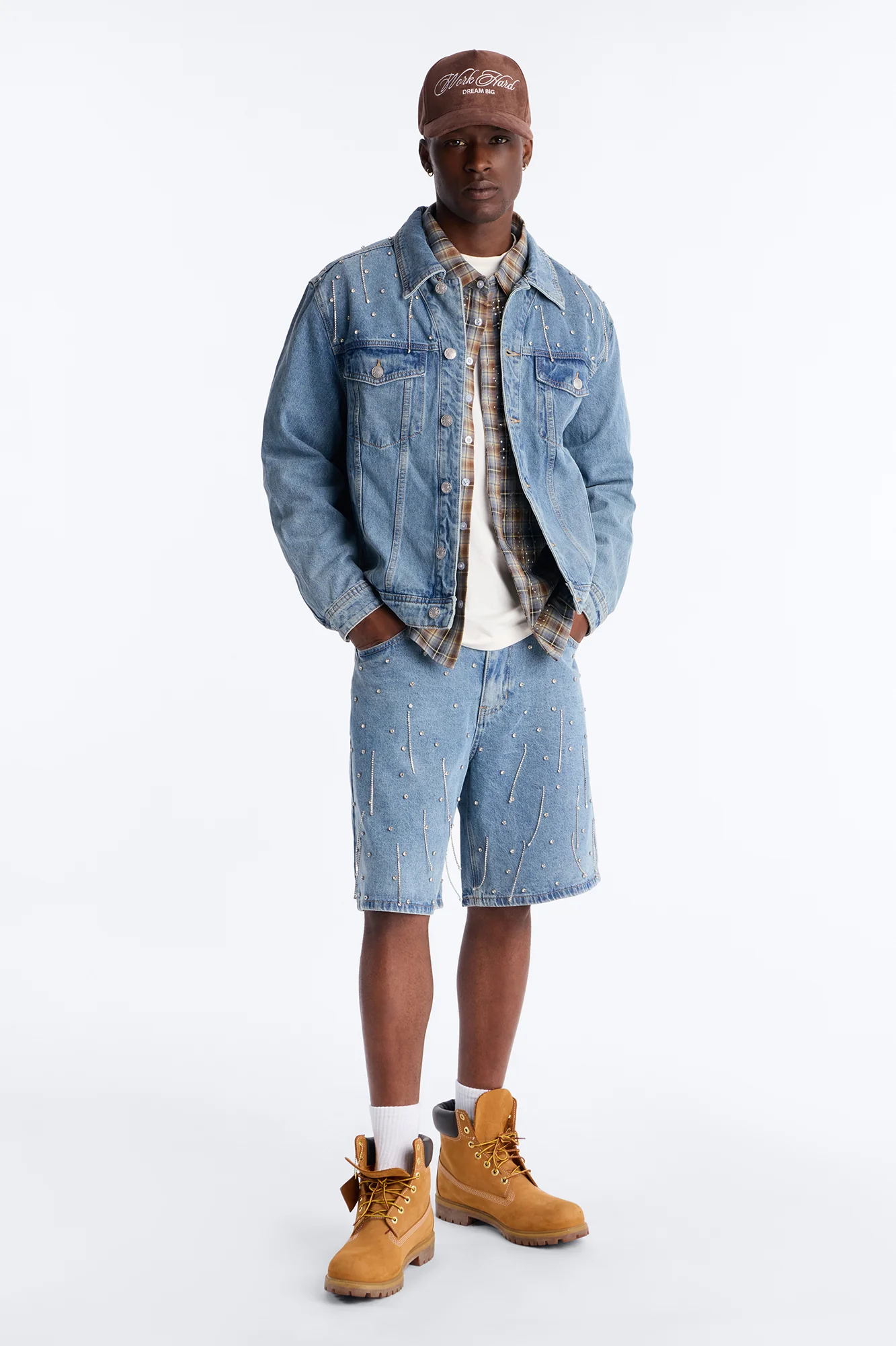 Cropped Street Ice Denim Jacket - Light Wash - Image 2