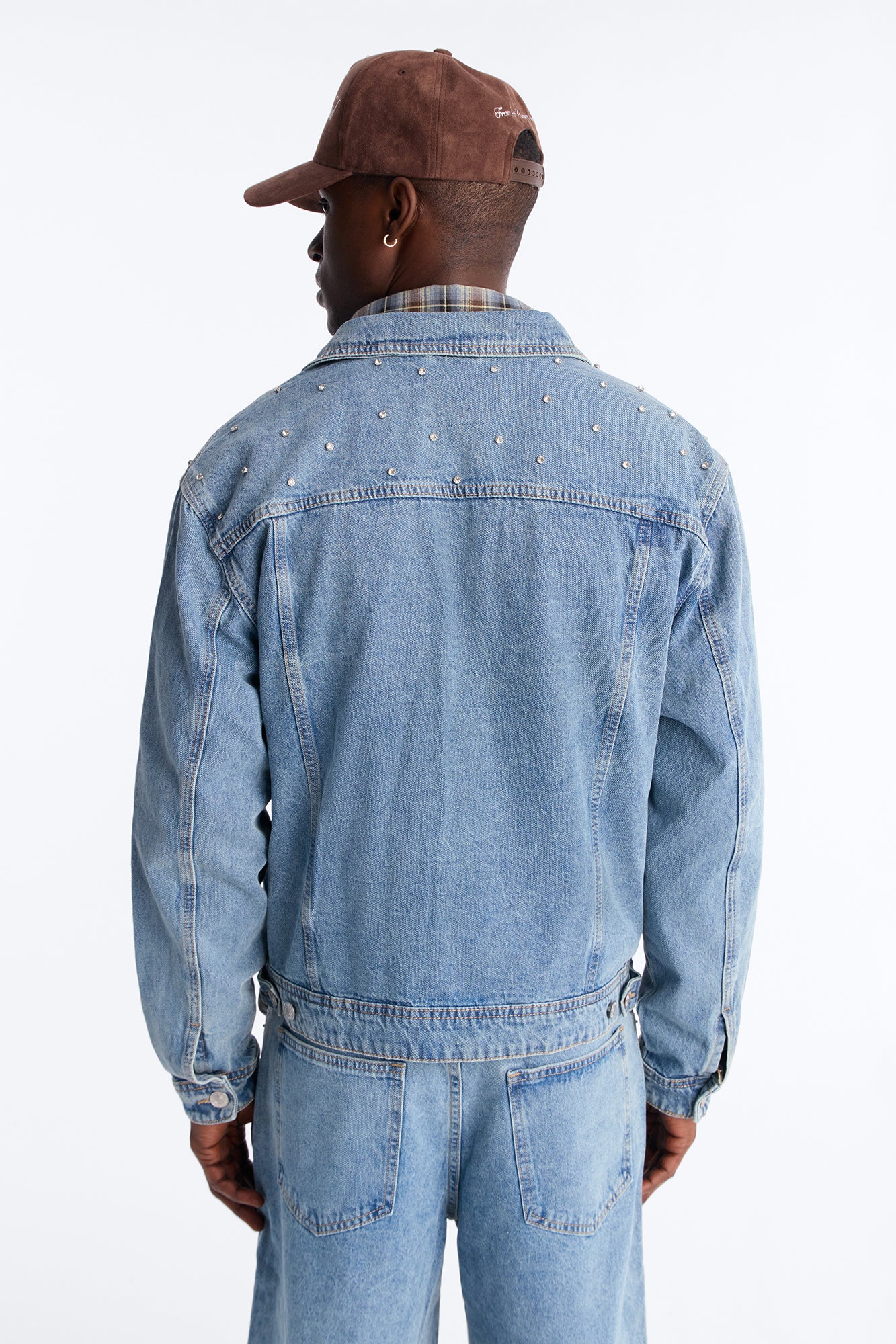 Cropped Street Ice Denim Jacket - Light Wash - Image 5