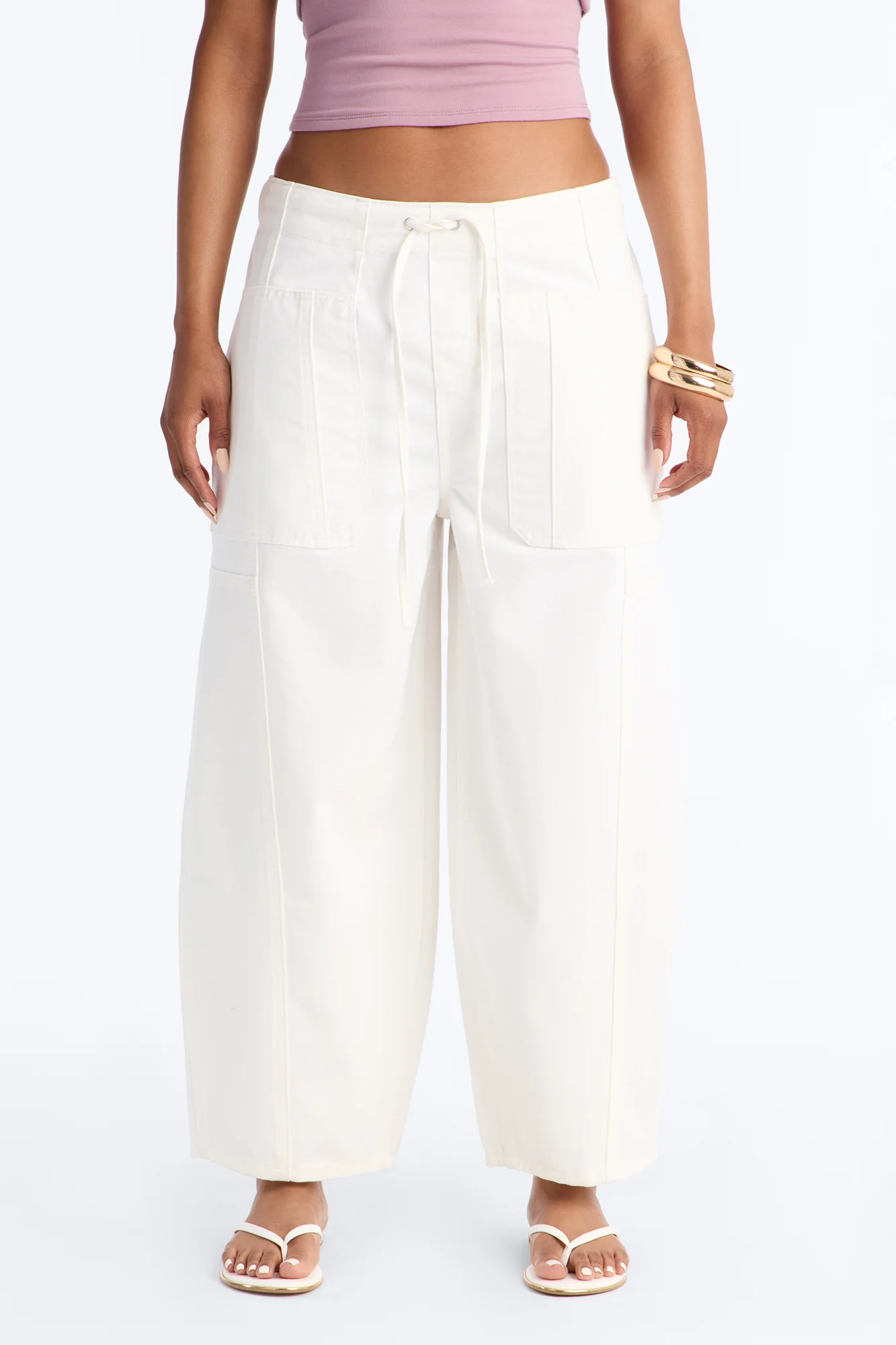 Cruise By Twill Barrel Pant 30″ - White - Image 2
