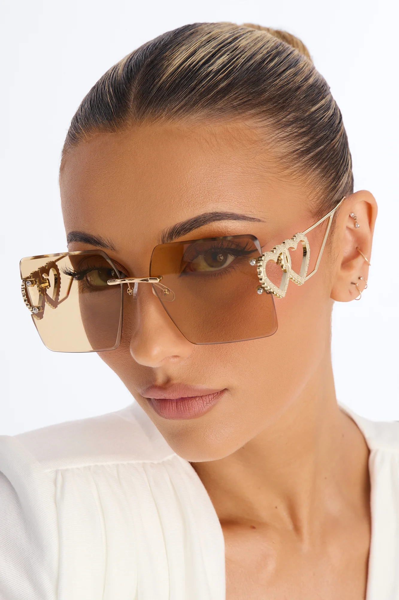 Crushing Hard Sunglasses - Gold/Brown