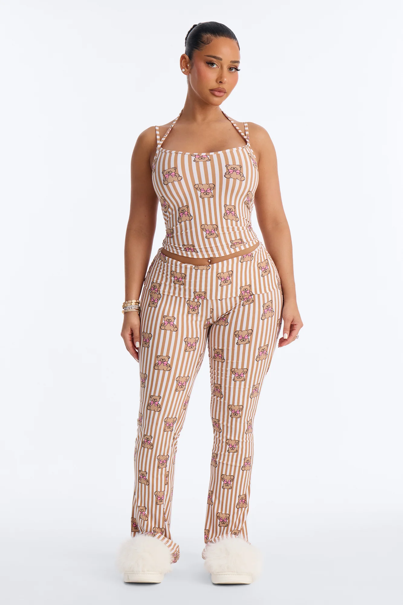 Cuddle With Me PJ Pant Set - Brown