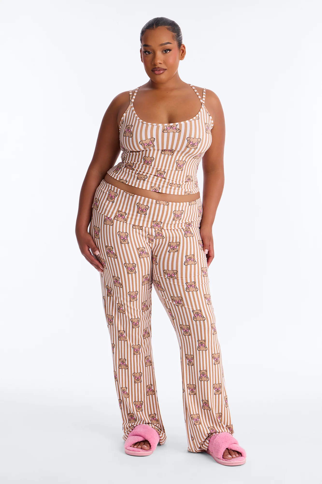 Cuddle With Me PJ Pant Set - Brown - Image 5
