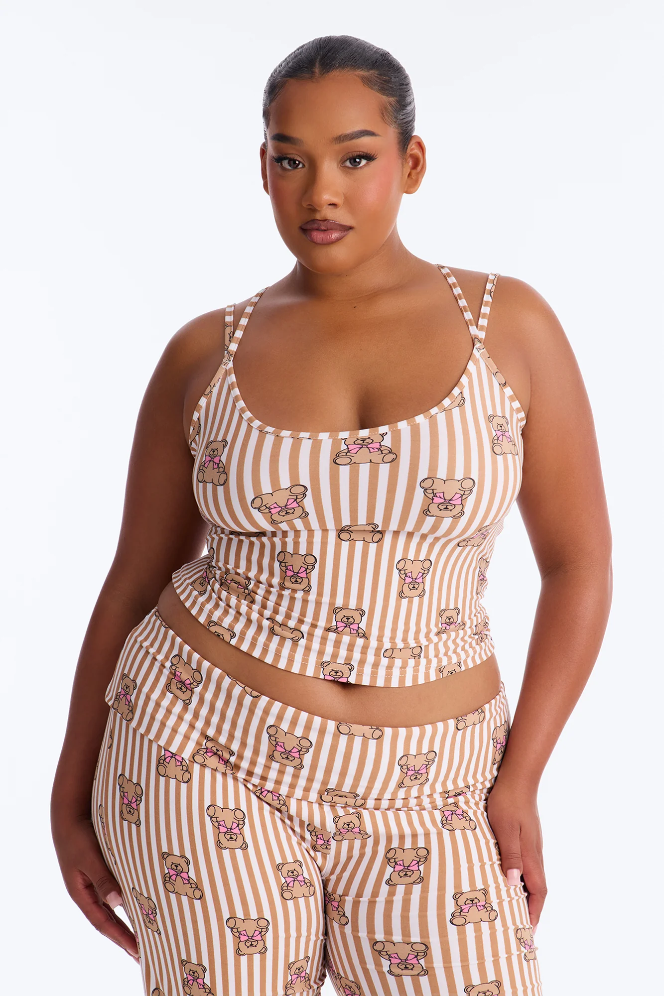 Cuddle With Me PJ Pant Set - Brown - Image 6