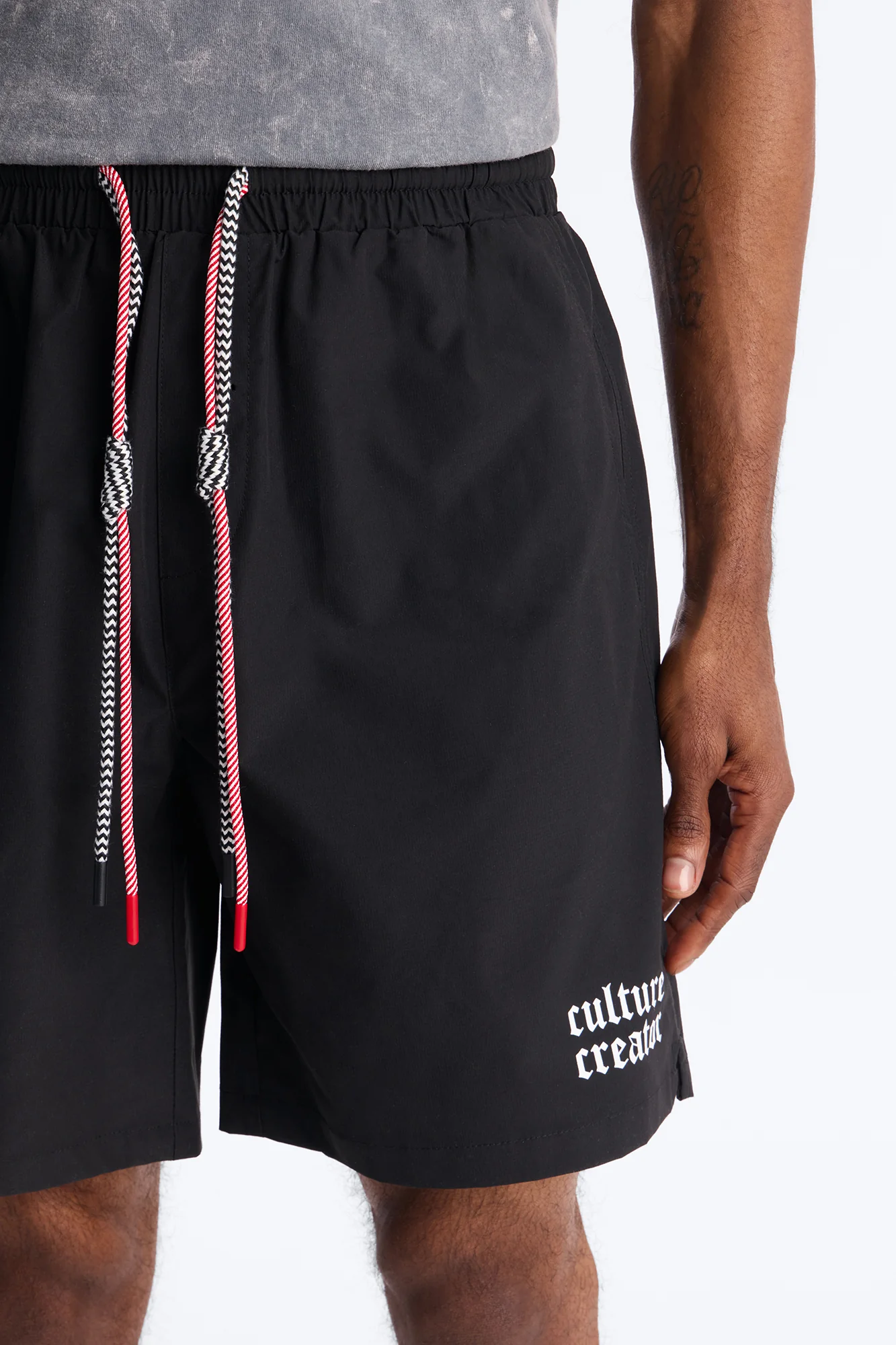 Culture Creator Double Drawstring Short - Black - Image 3