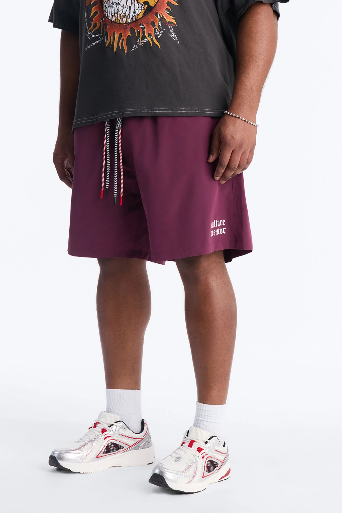 Culture Creator Double Drawstring Short - Purple - Image 6