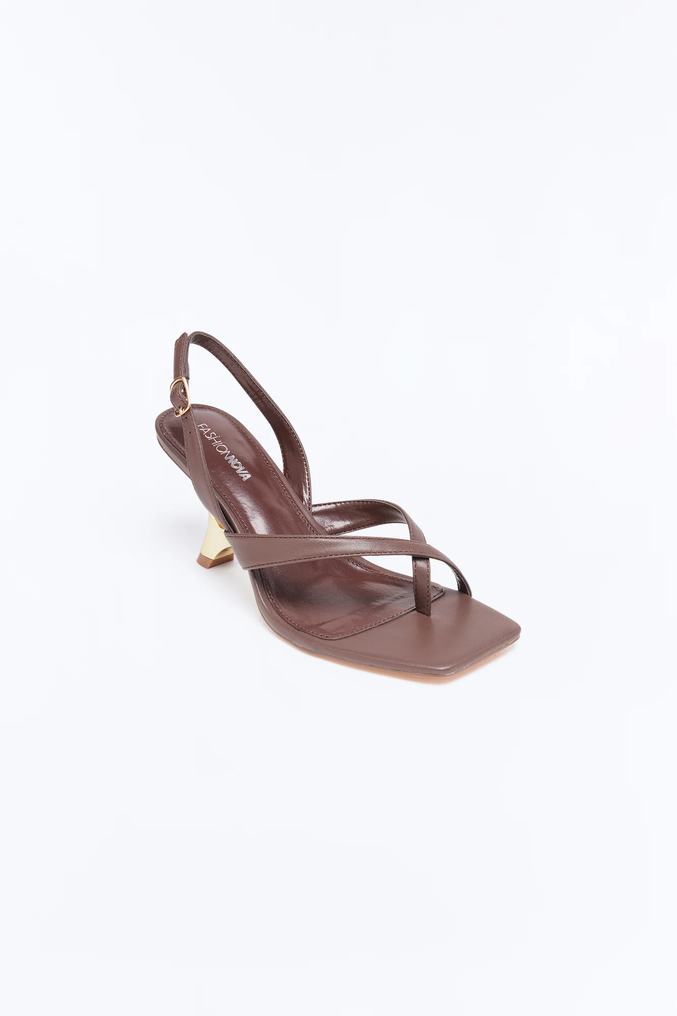 Cyra Thong Slingback Novelty Wedges - Brown - Image 2