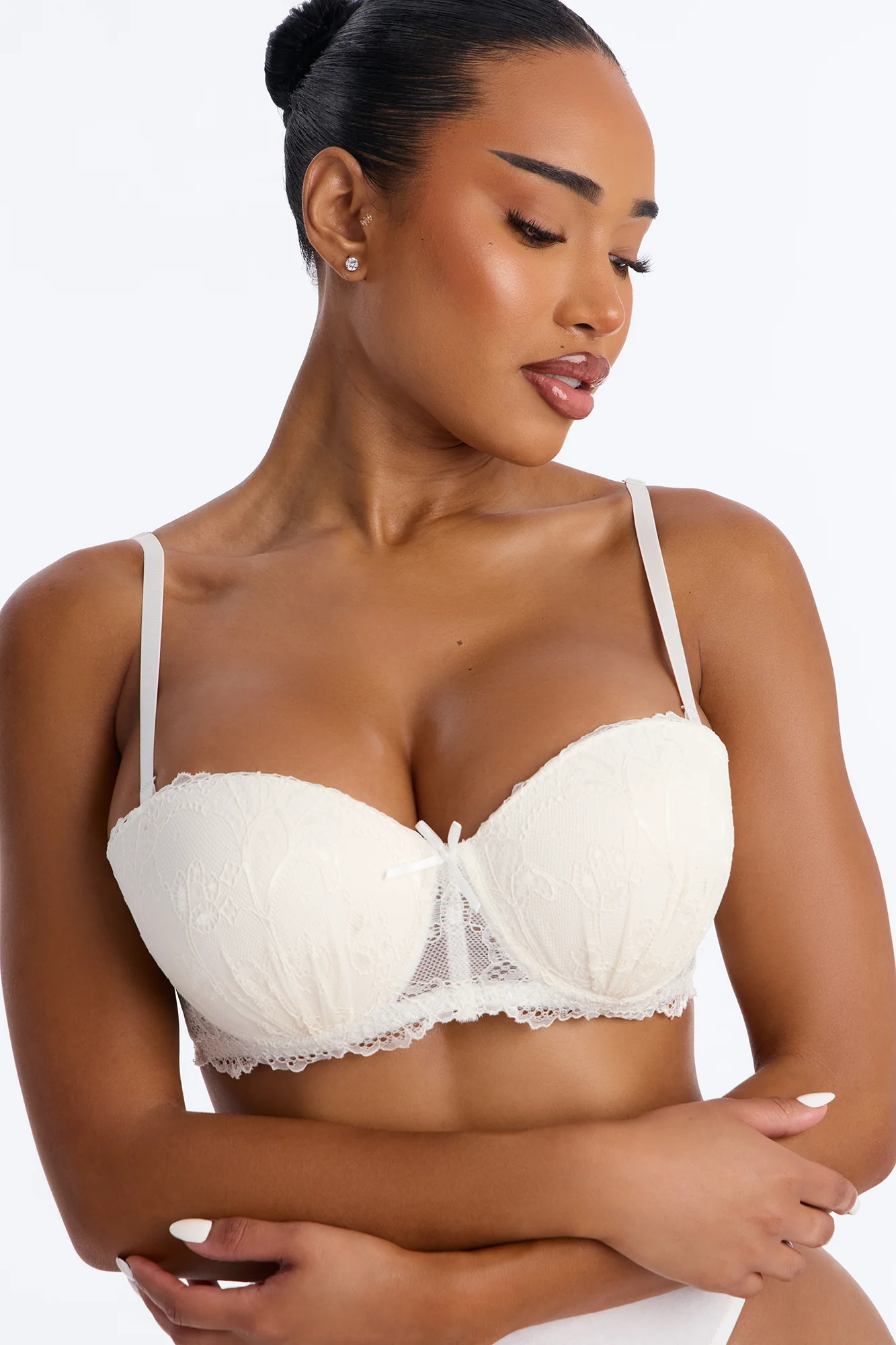 Daily Lover Lace Extreme Push Up Strapless Multi-Way Bra - Ivory