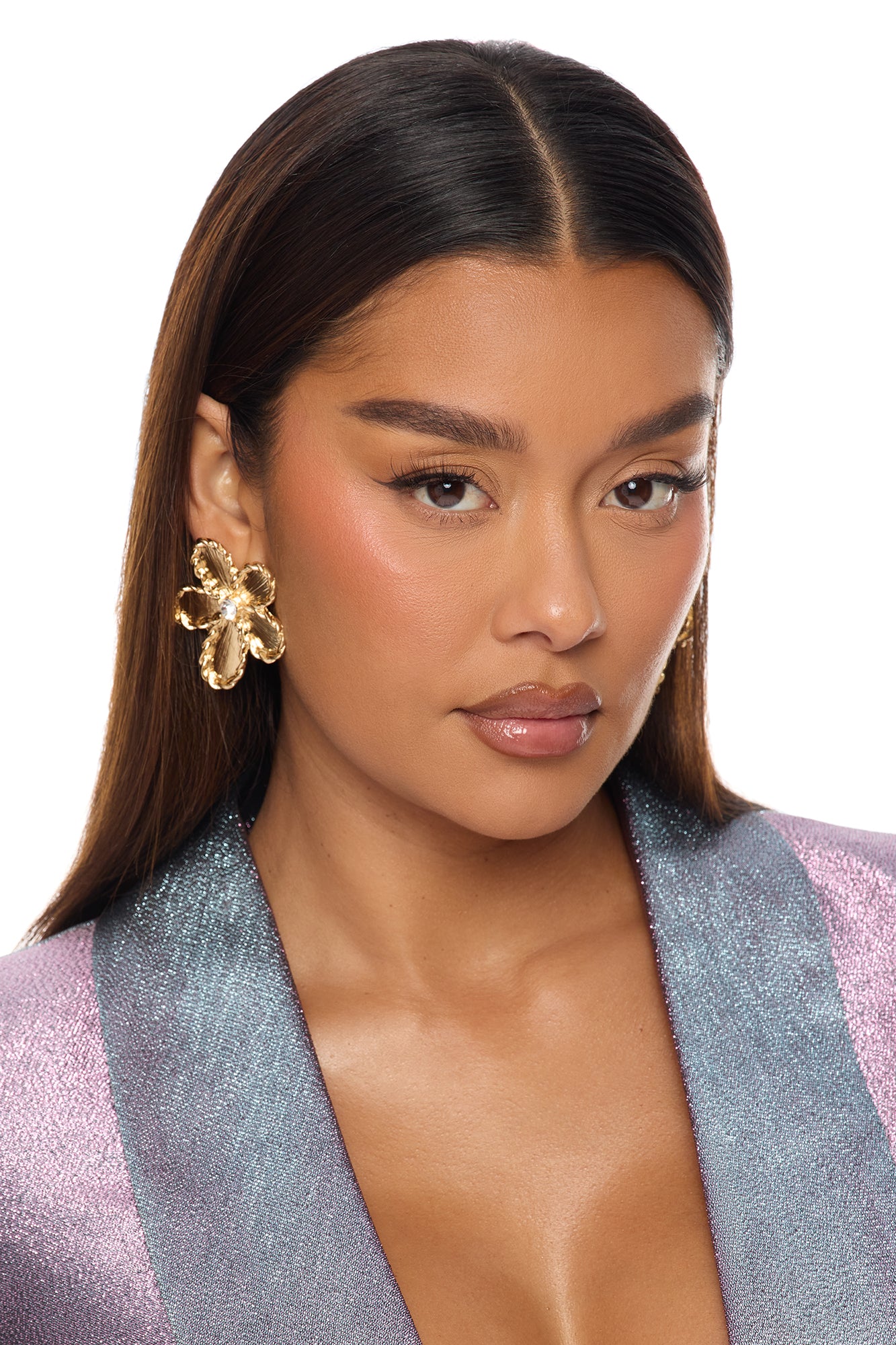 Daisies Drop Earrings - Gold - Image 2