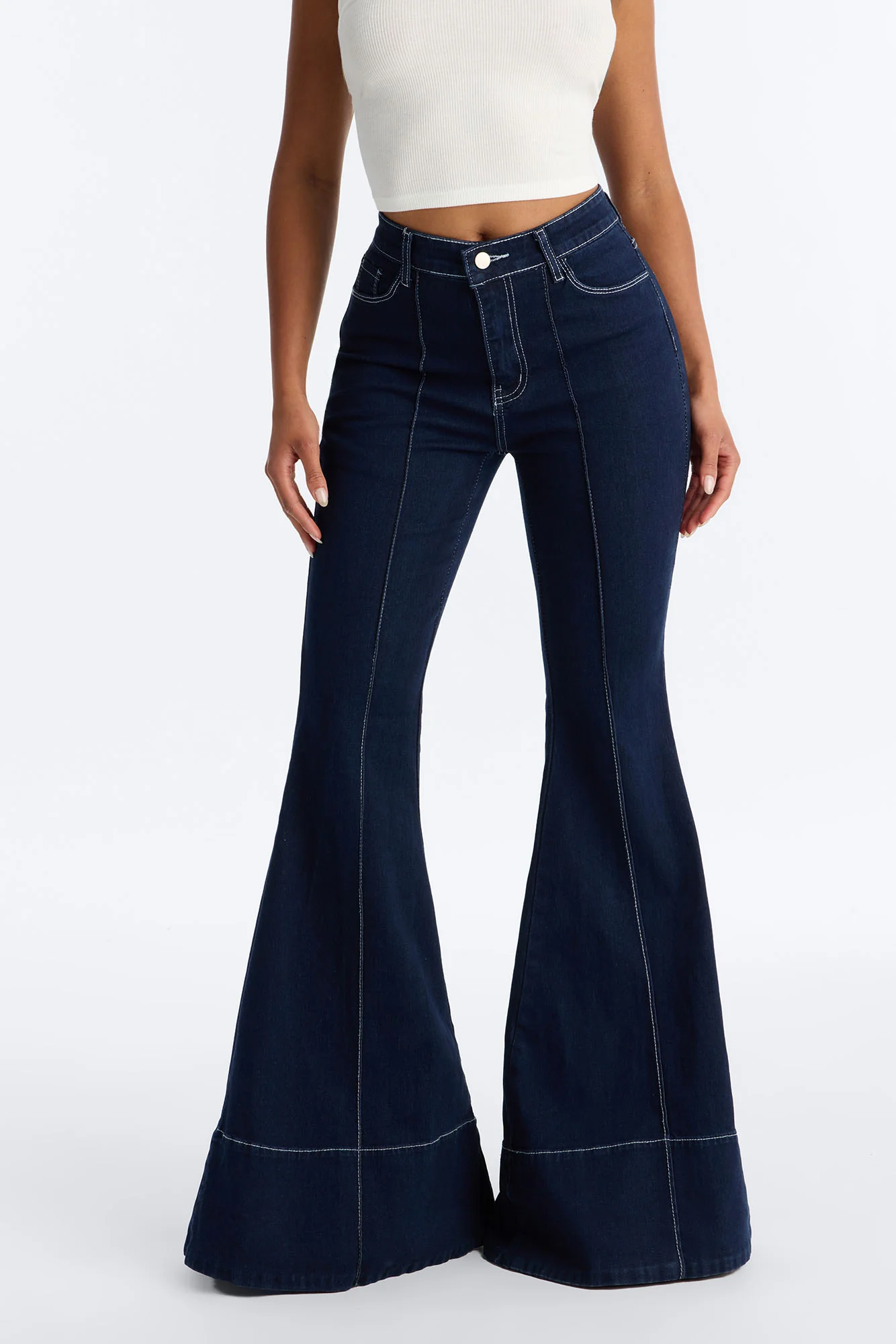 Dance Queen Stretch Flare Jeans - Dark Wash