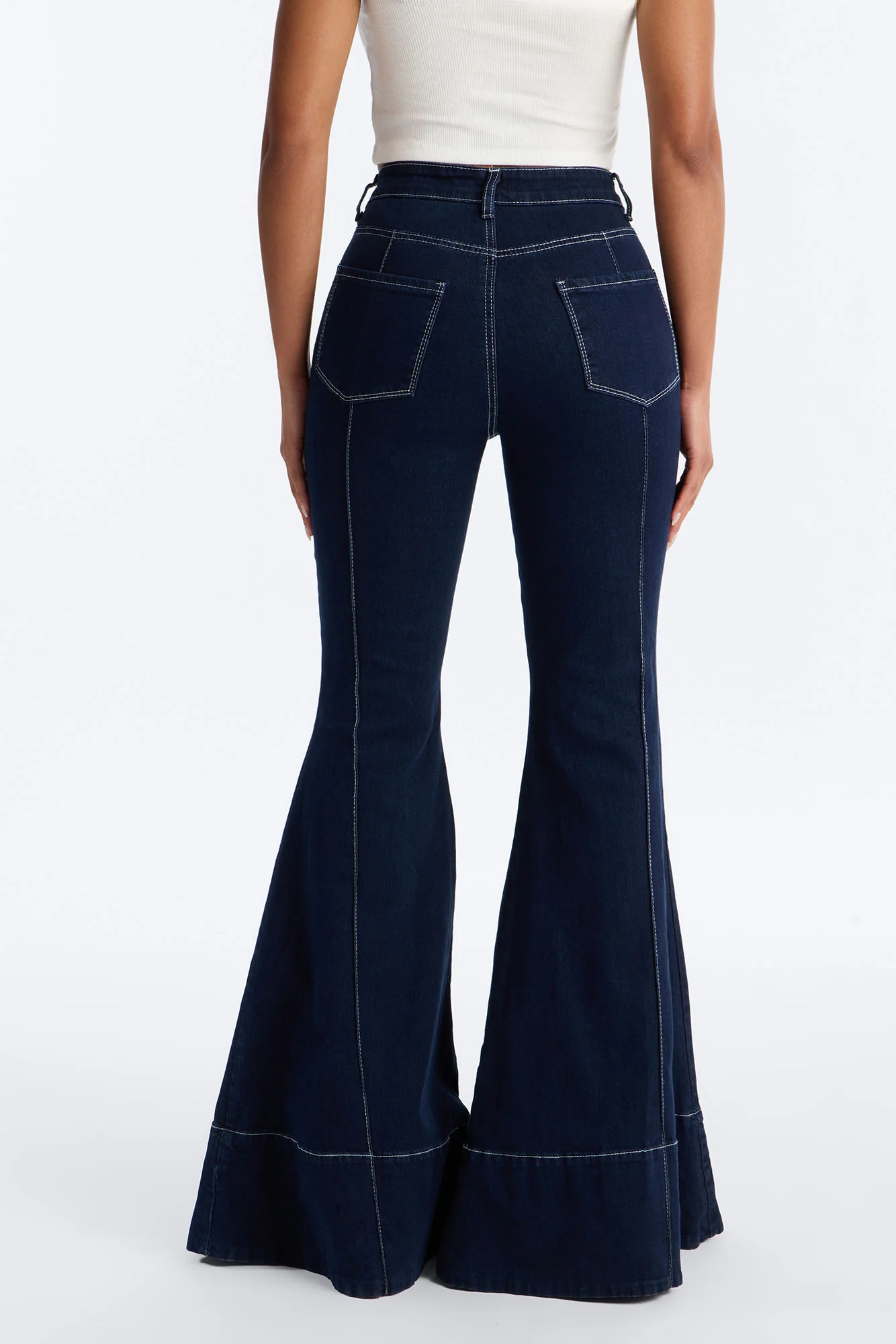 Dance Queen Stretch Flare Jeans - Dark Wash - Image 4