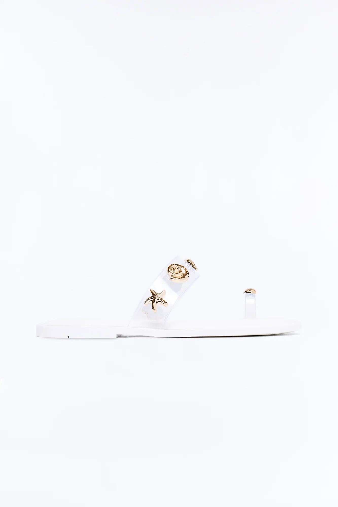 Daney Hardware Toe Ring Jelly Sandals - Clear