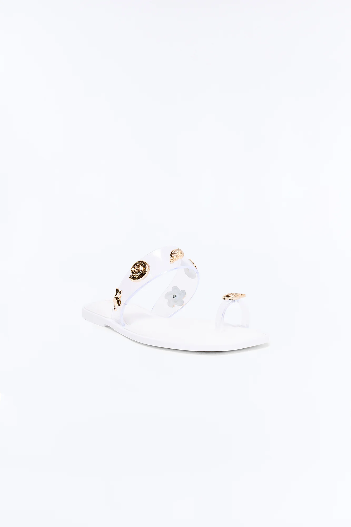 Daney Hardware Toe Ring Jelly Sandals - Clear - Image 2