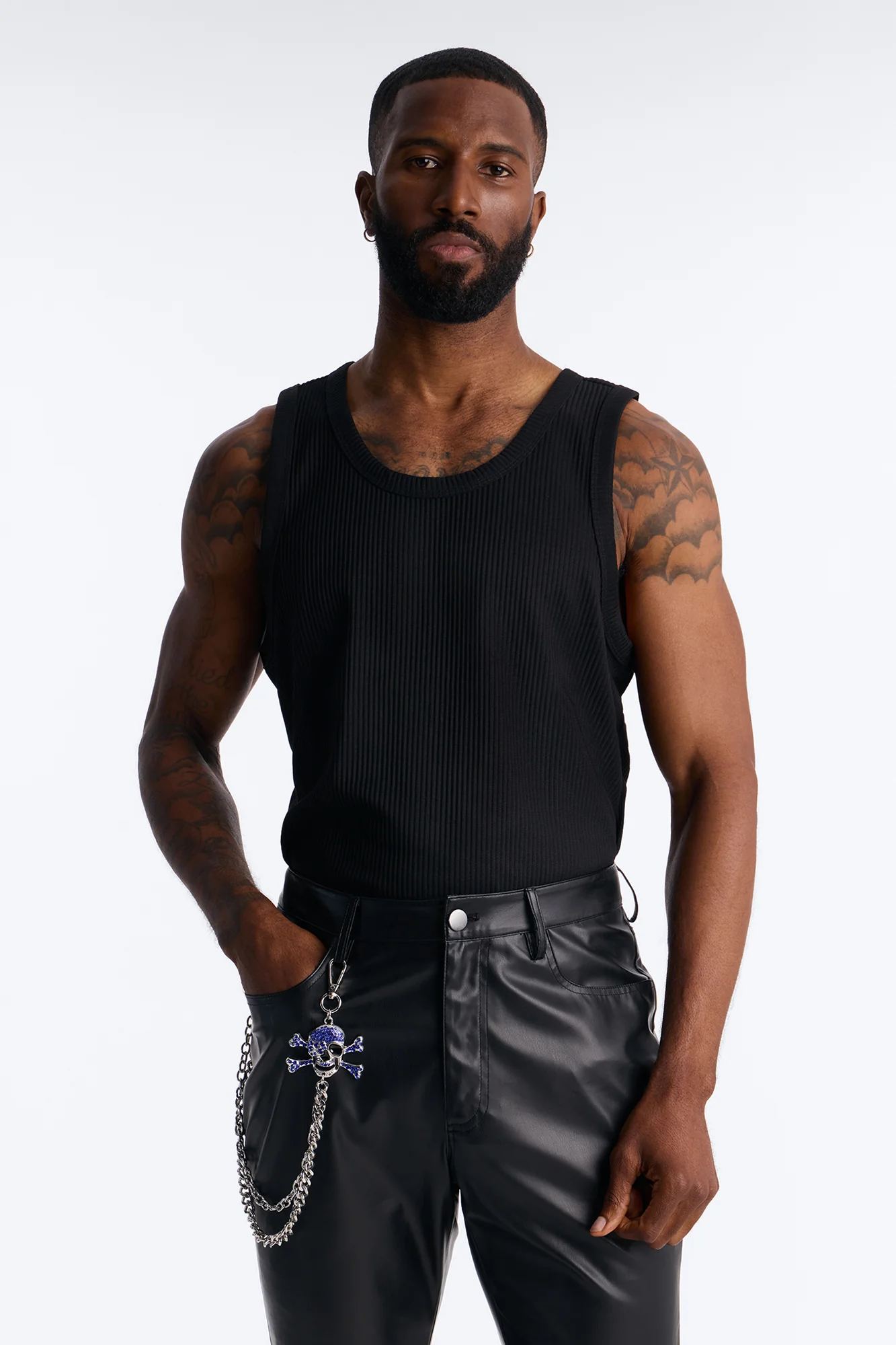 Danger In Sight Layered Pant Chain - Silver - Image 2