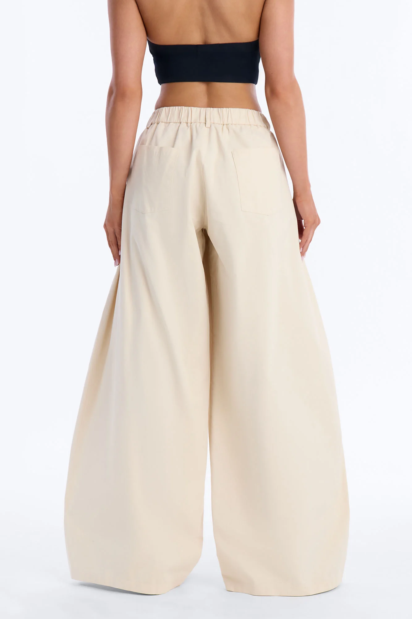 Daphnie Mid Rise Wide Leg Pleated Pant - Khaki - Image 4