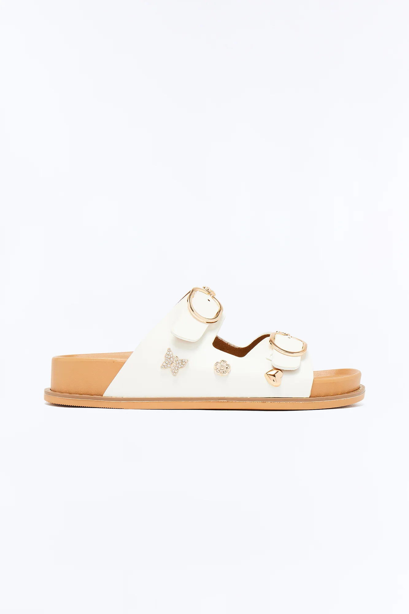 Dara Charm Slides - White