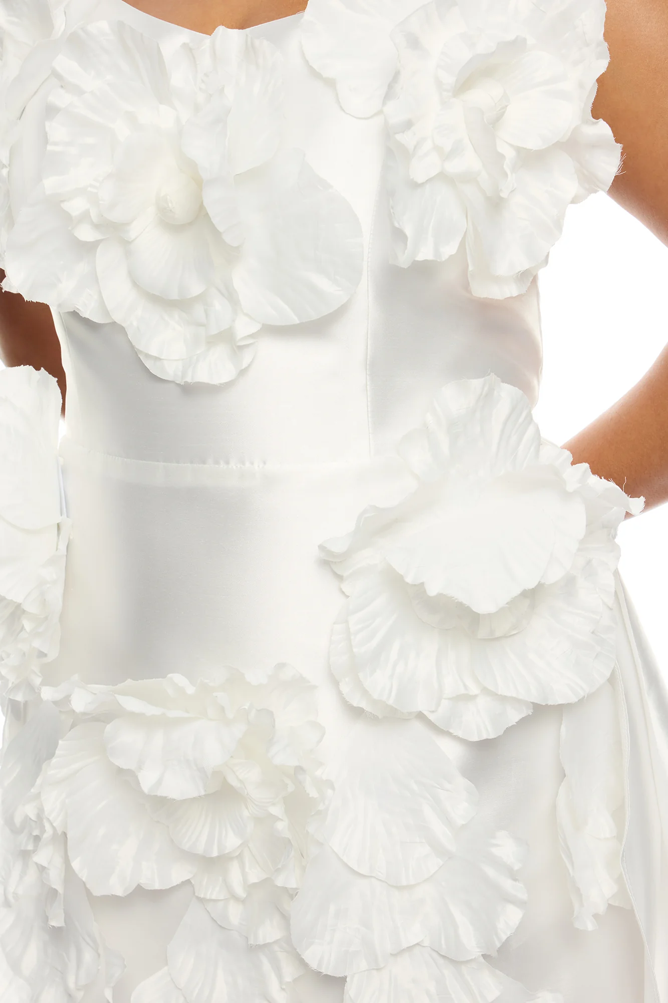 Dara Draped Taffeta Mini Dress - White - Image 7
