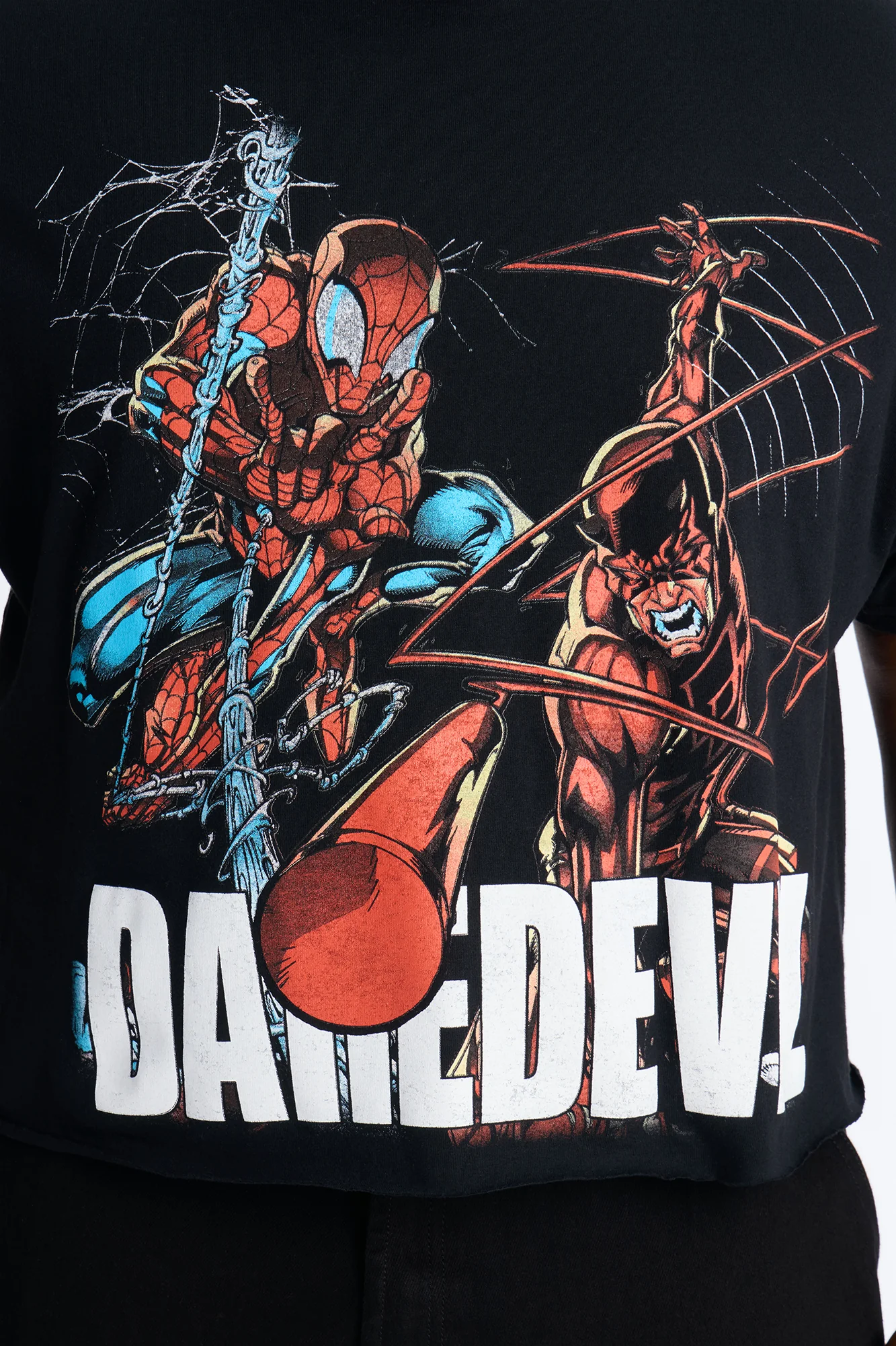Daredevil And Spiderman Boxy Short Sleeve Tee - Black - Image 7