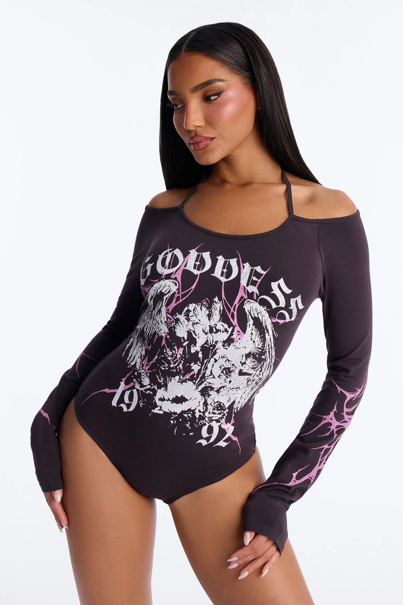 Dark Goddess Bodysuit - Plum