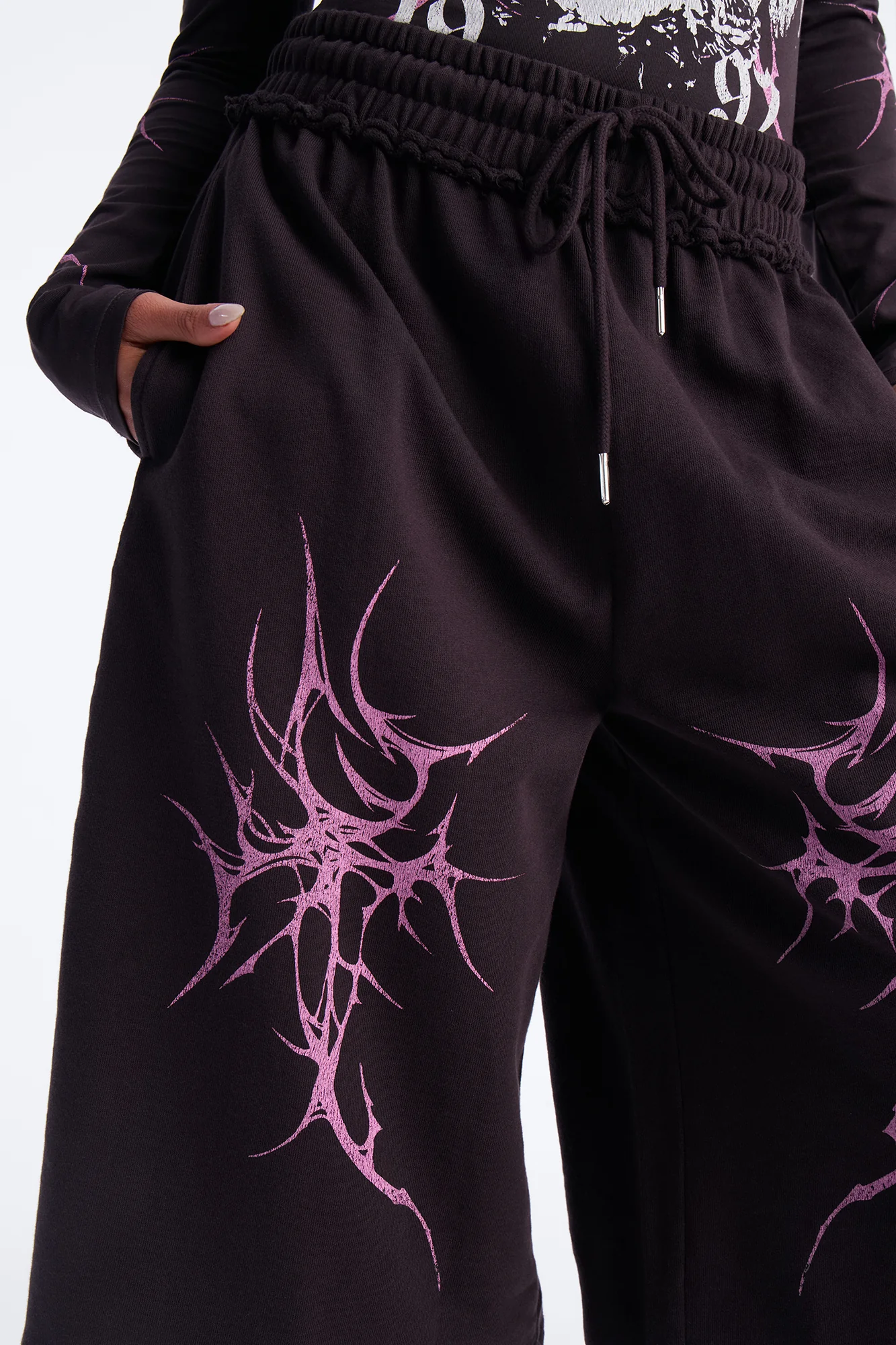 Dark Goddess Sweatshorts - Plum - Image 3