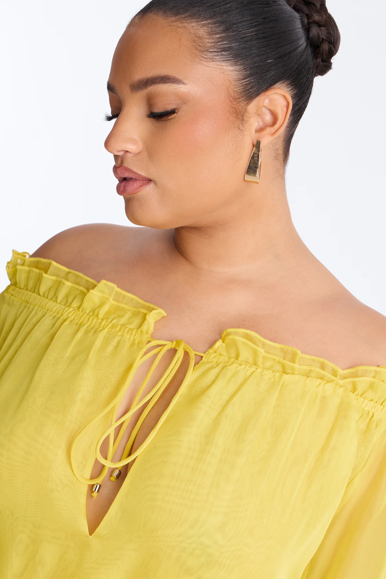 Dasha Chiffon Flowy Romper - Yellow - Image 7