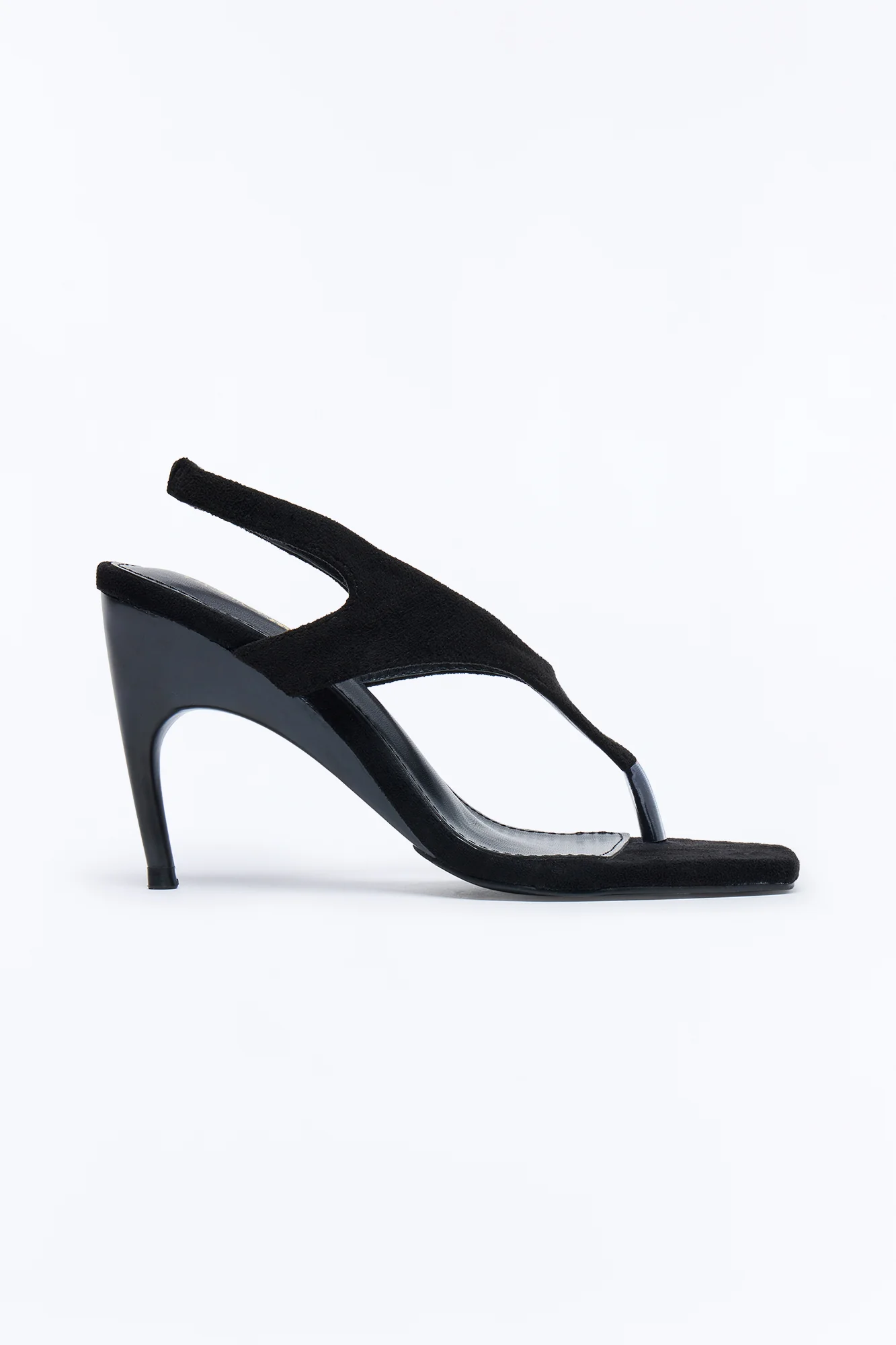 Dasha Thong Sligback Heels - Black