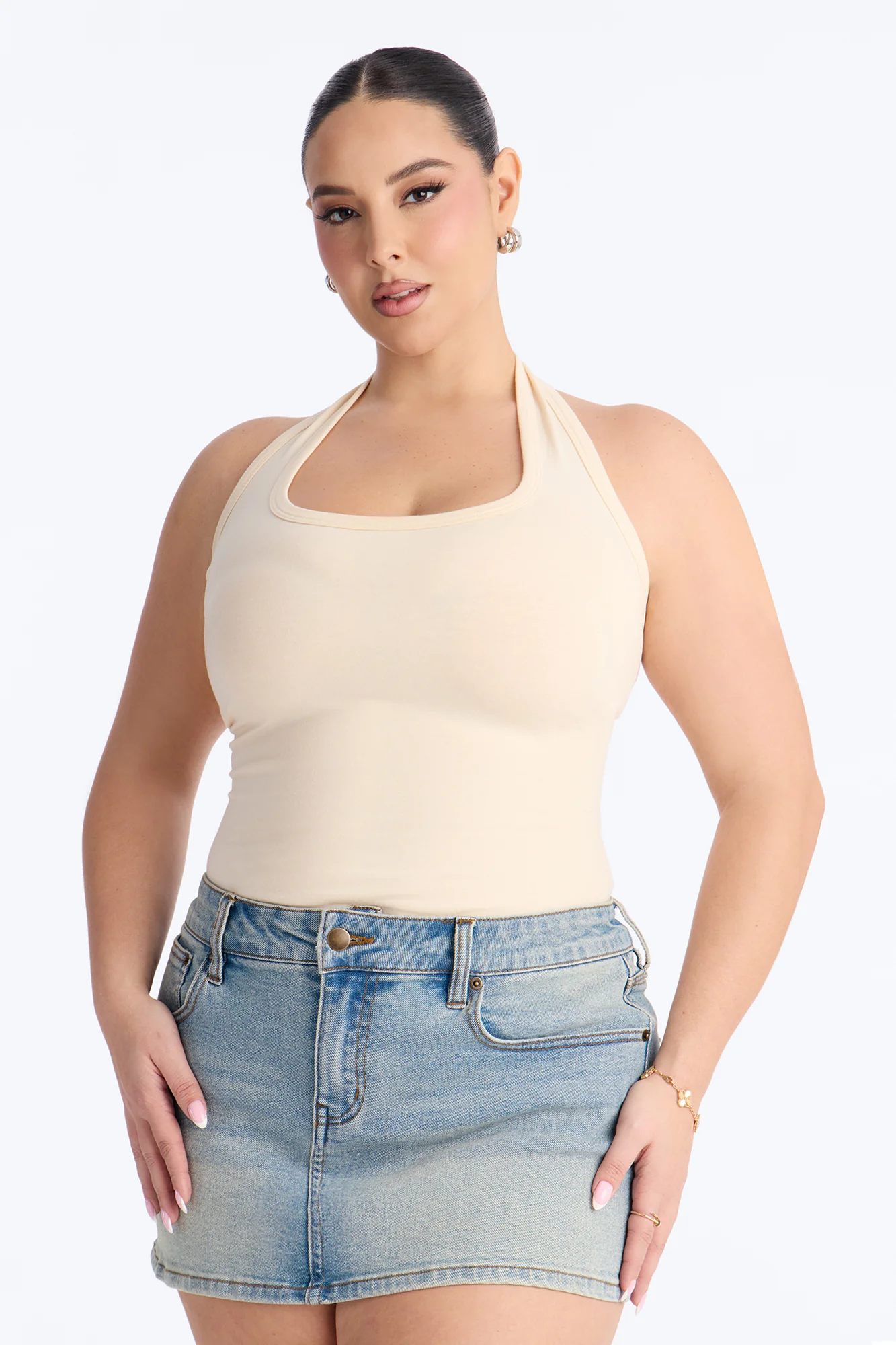 Day In The Life Halter Top - Natural - Image 4