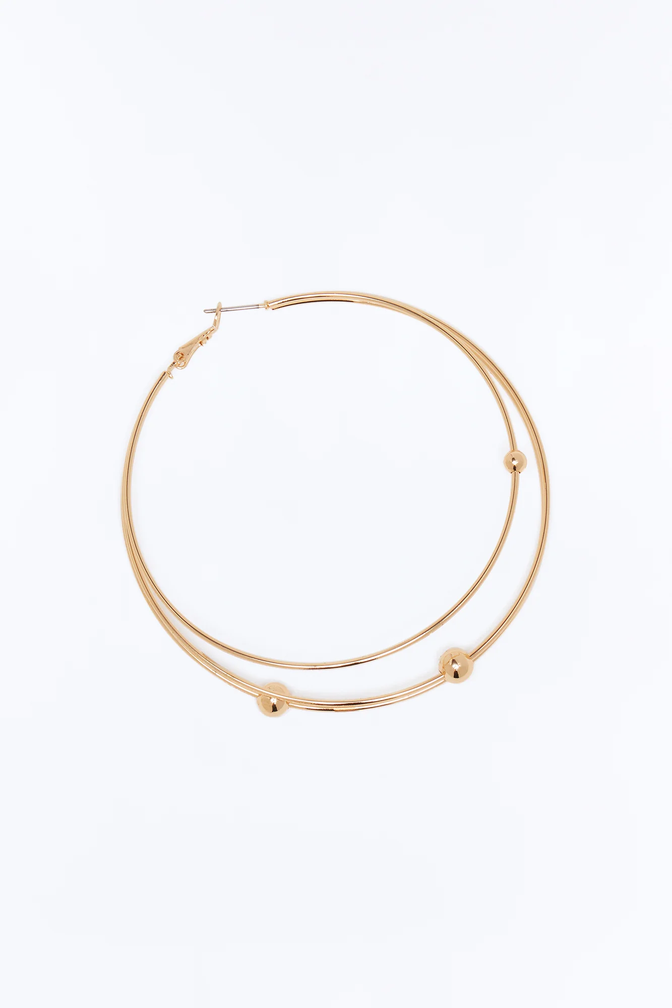 Daydream Believer Layered Hoop Earrings - Gold - Image 3