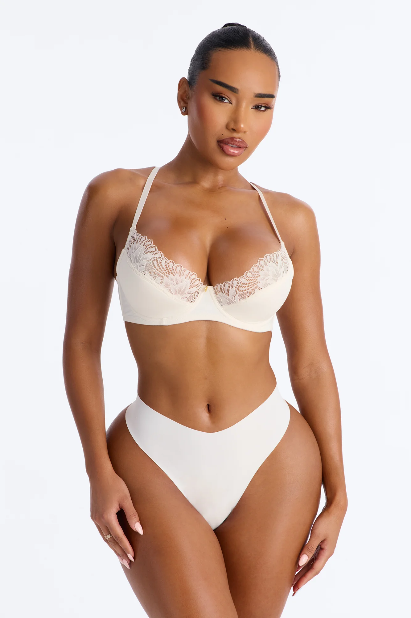 Daydream Daze Mesh Push Up Bra - Cream - Image 2