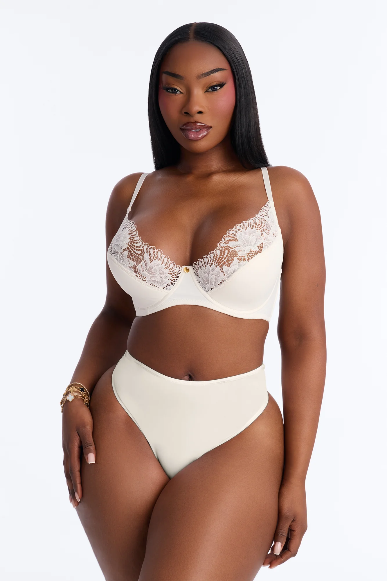 Daydream Daze Mesh Push Up Bra - Cream - Image 6