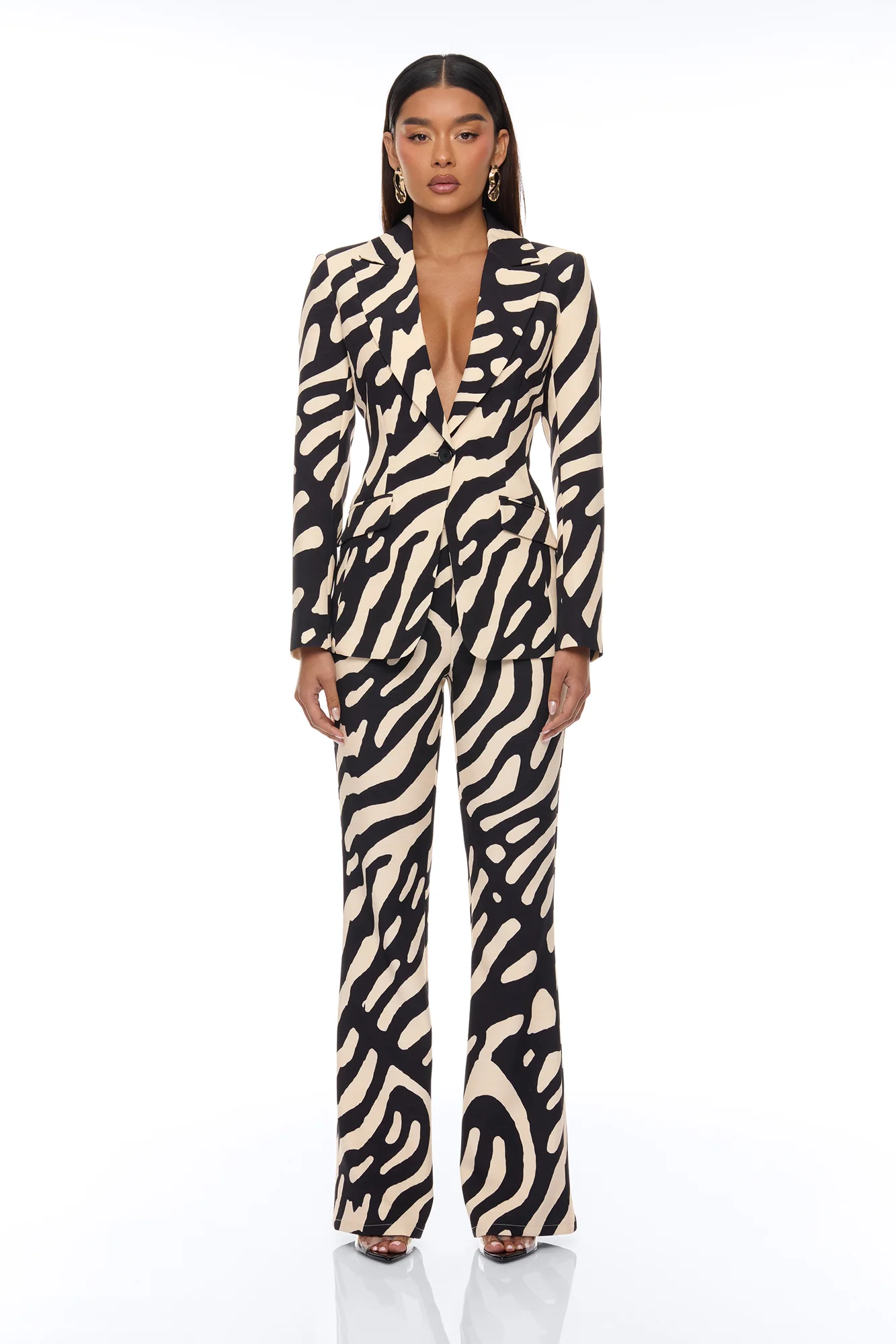 Daydreaming Blazer Pant Set - Black/combo