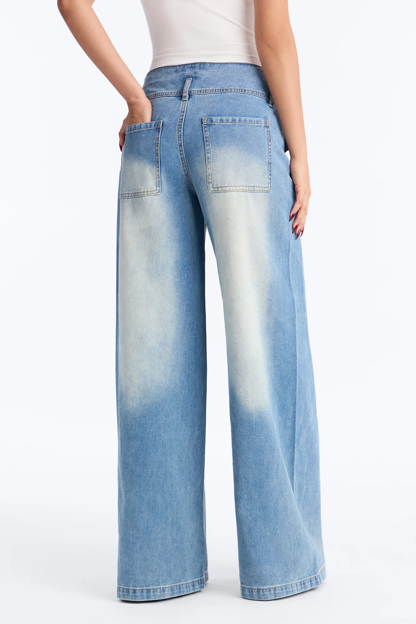 Daydreaming Wide Leg Jeans - Medium Wash - Image 5