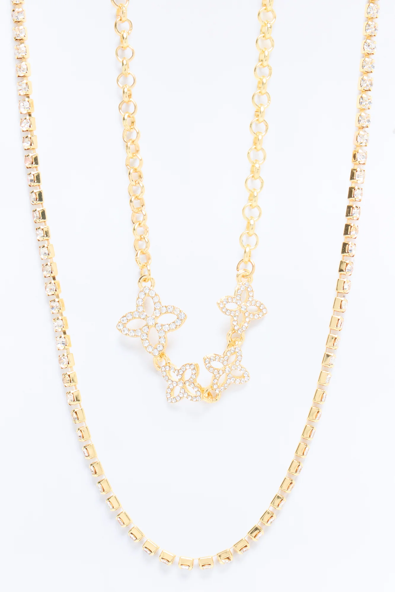 Dazzling Daisies Layered Necklace - Gold
