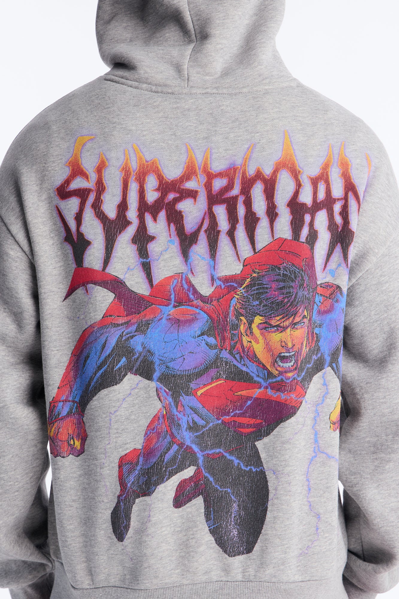 DC Superman Fury Hoodie - Heather Grey - Image 3