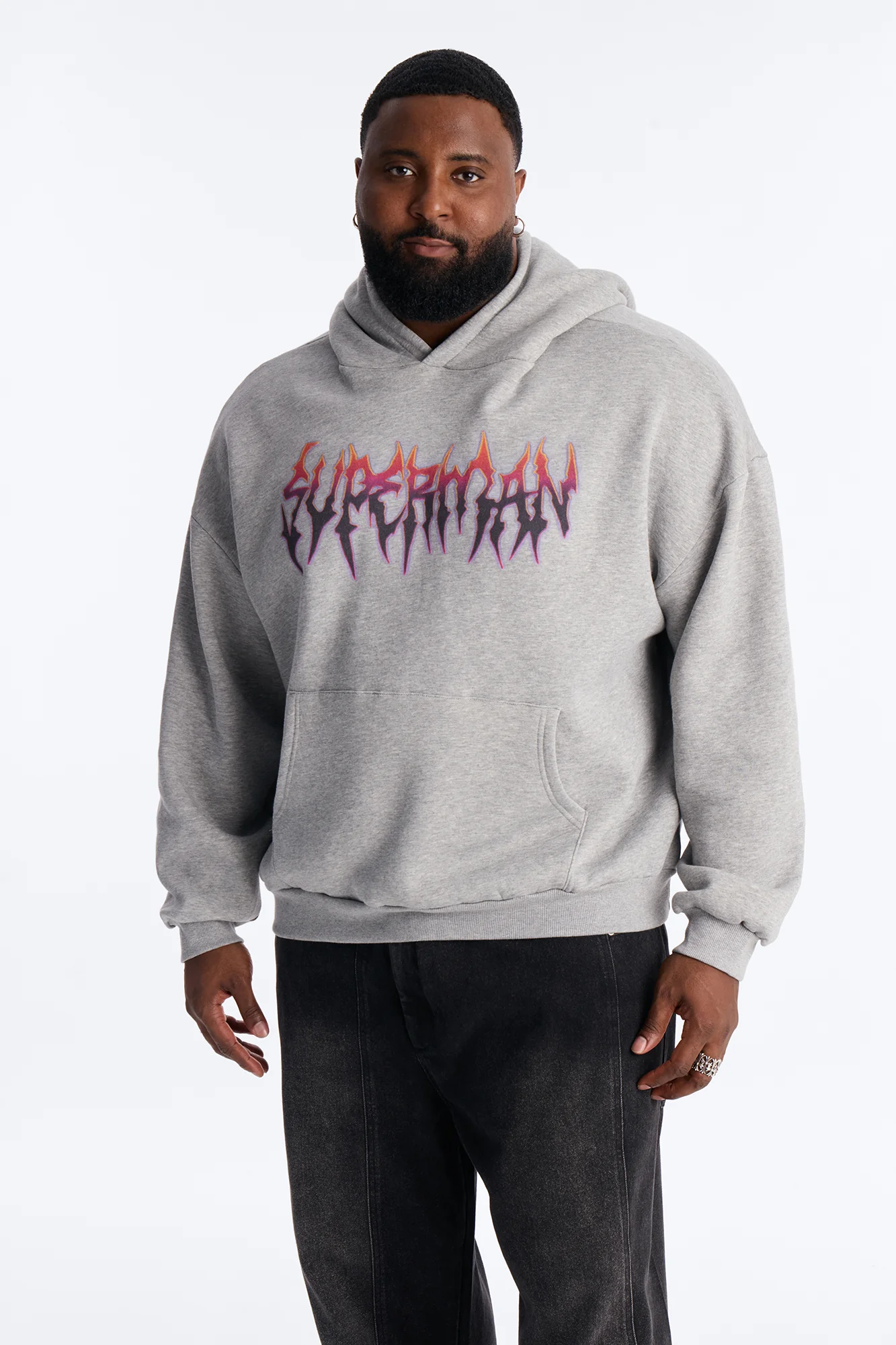 DC Superman Fury Hoodie - Heather Grey - Image 5