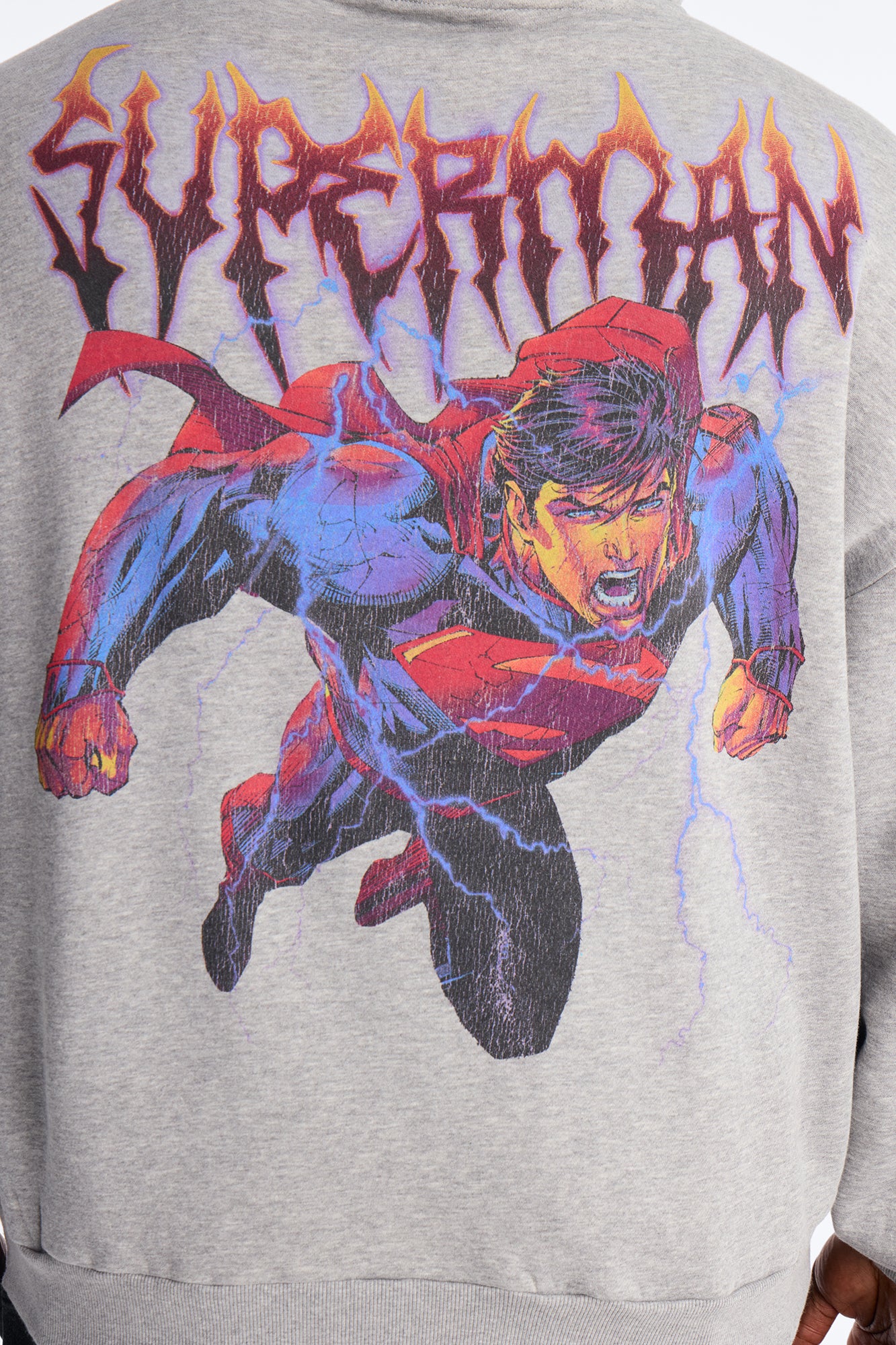DC Superman Fury Hoodie - Heather Grey - Image 7