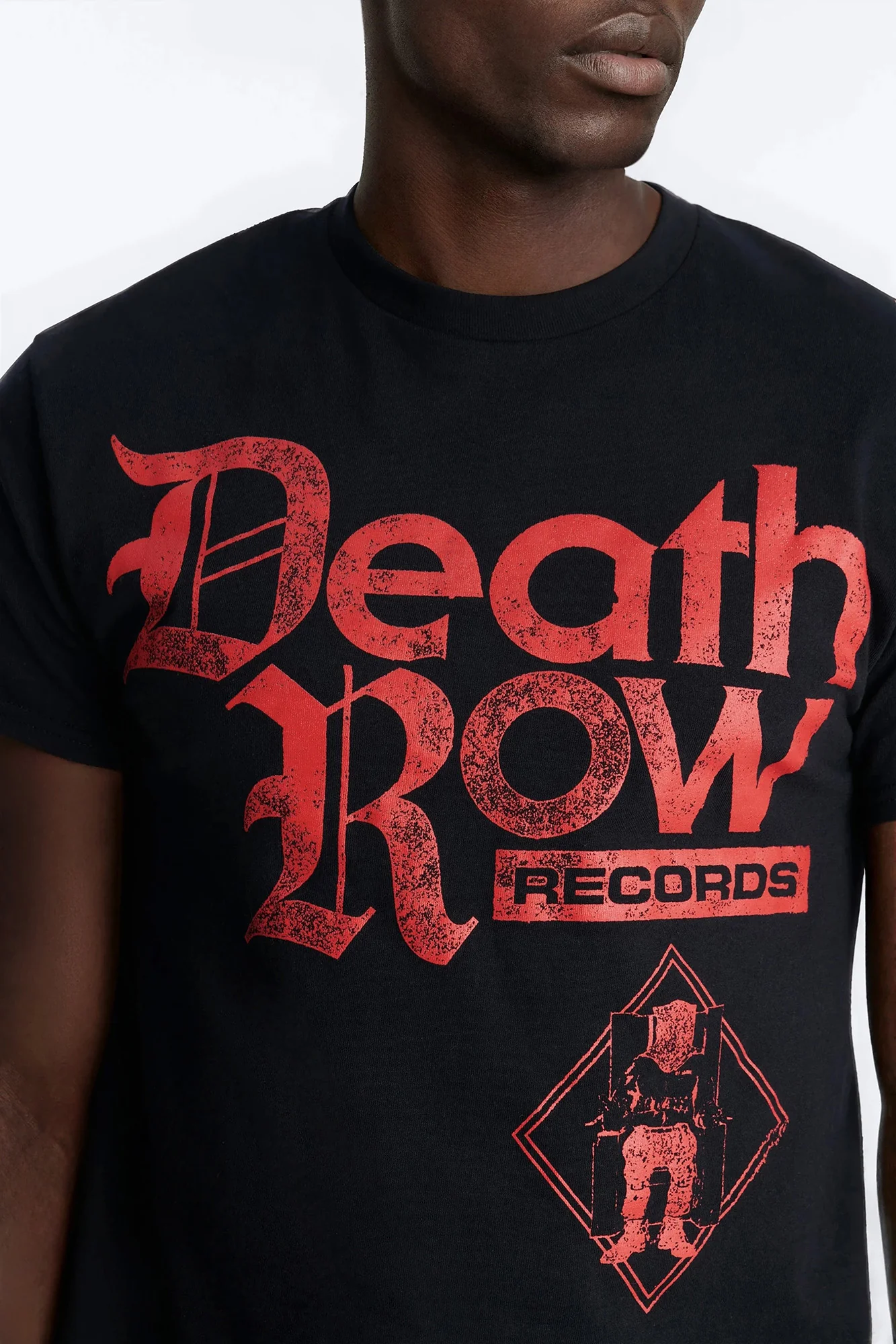 Death Row Records Label Short Sleeve Tee - Black - Image 3
