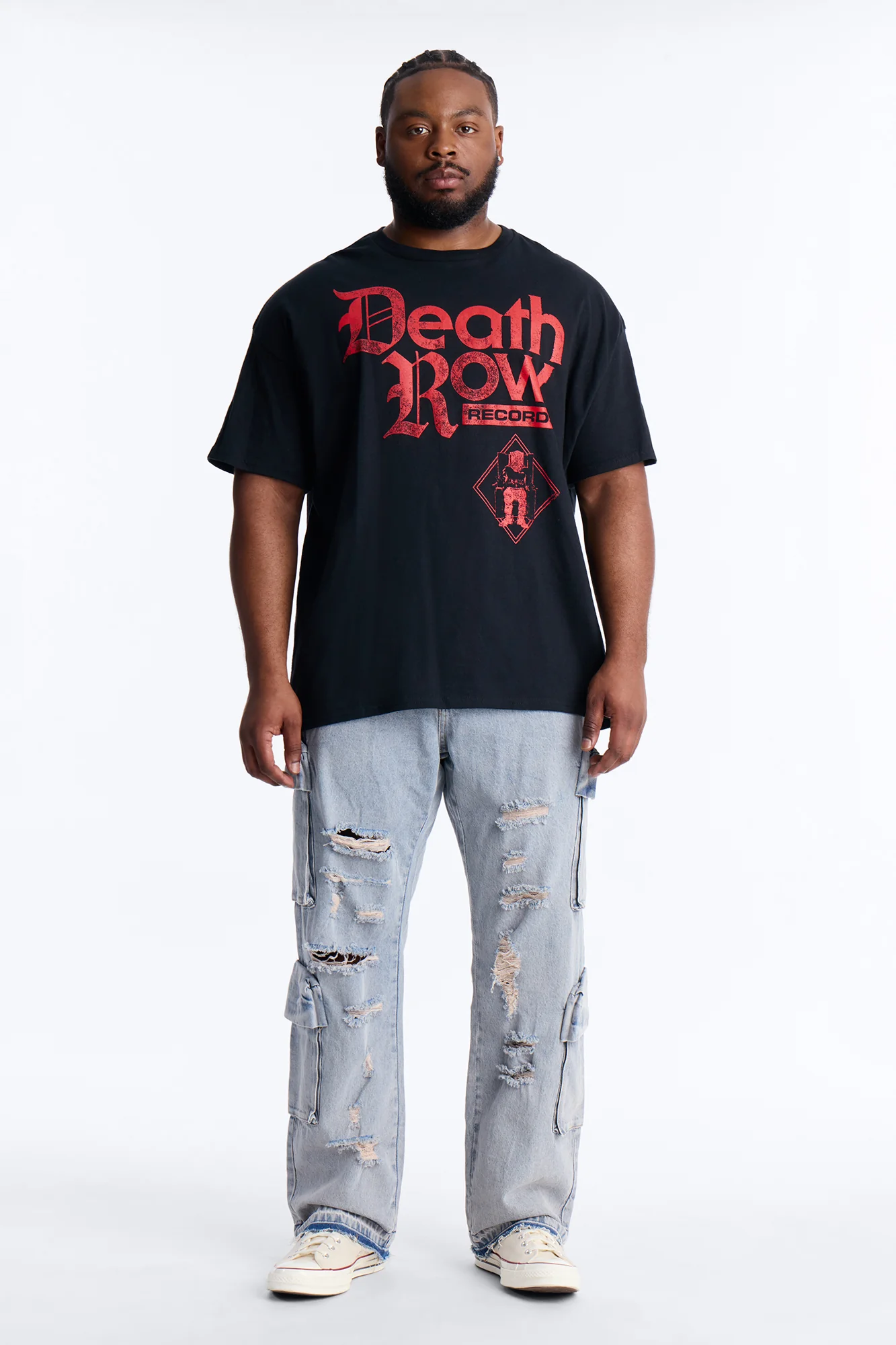 Death Row Records Label Short Sleeve Tee - Black - Image 6
