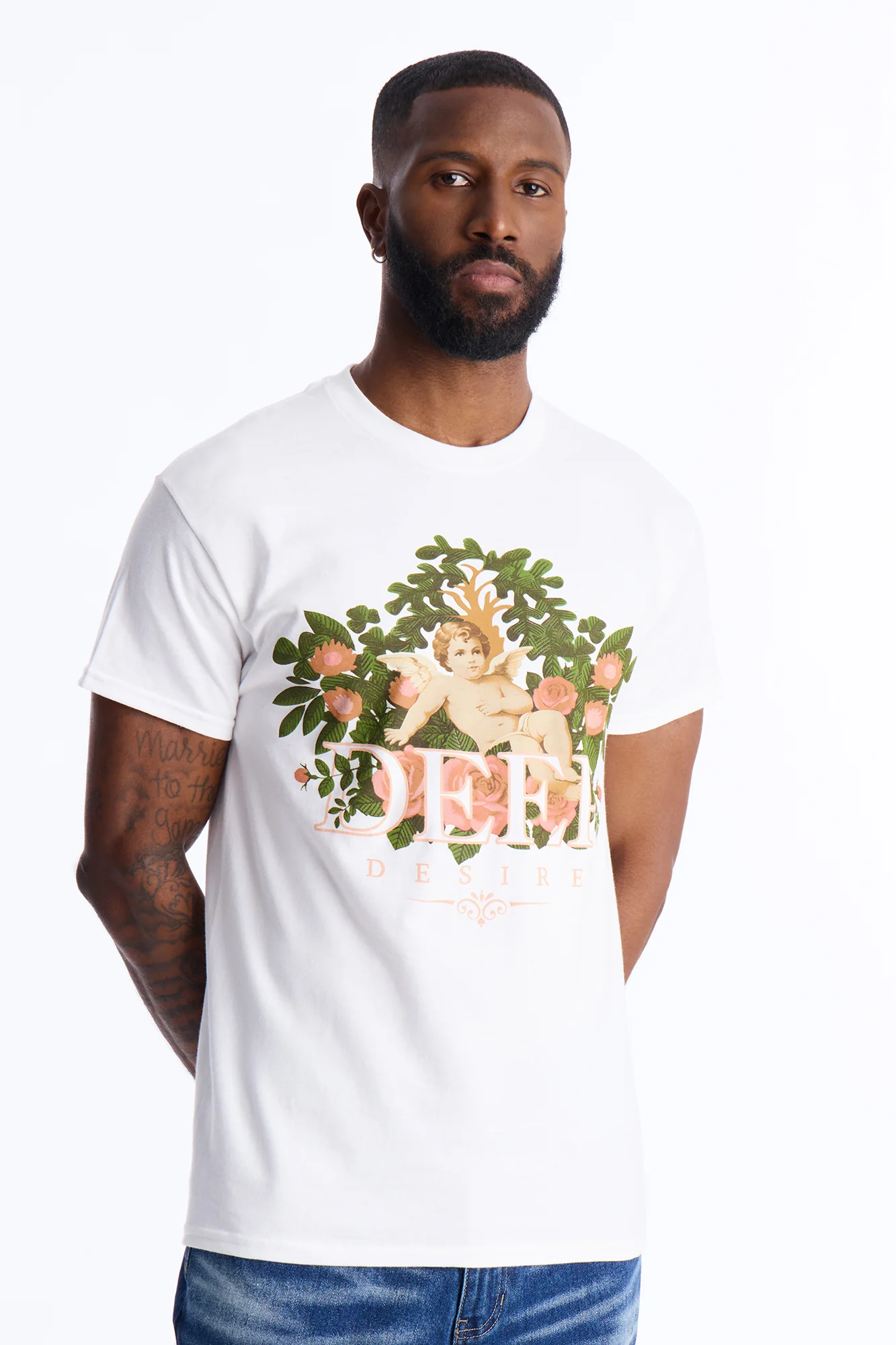Deep Desire Short Sleeve Tee - White