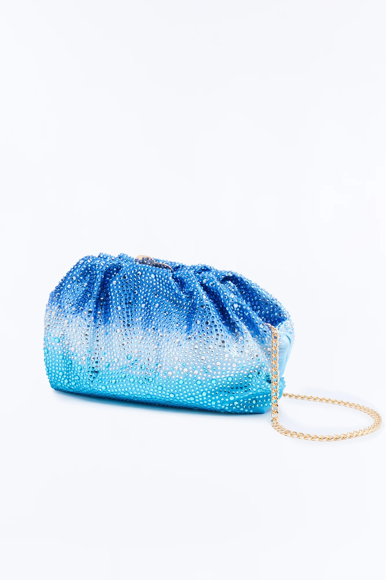 Deep Sea Rhinestone Clutch - Blue - Image 2